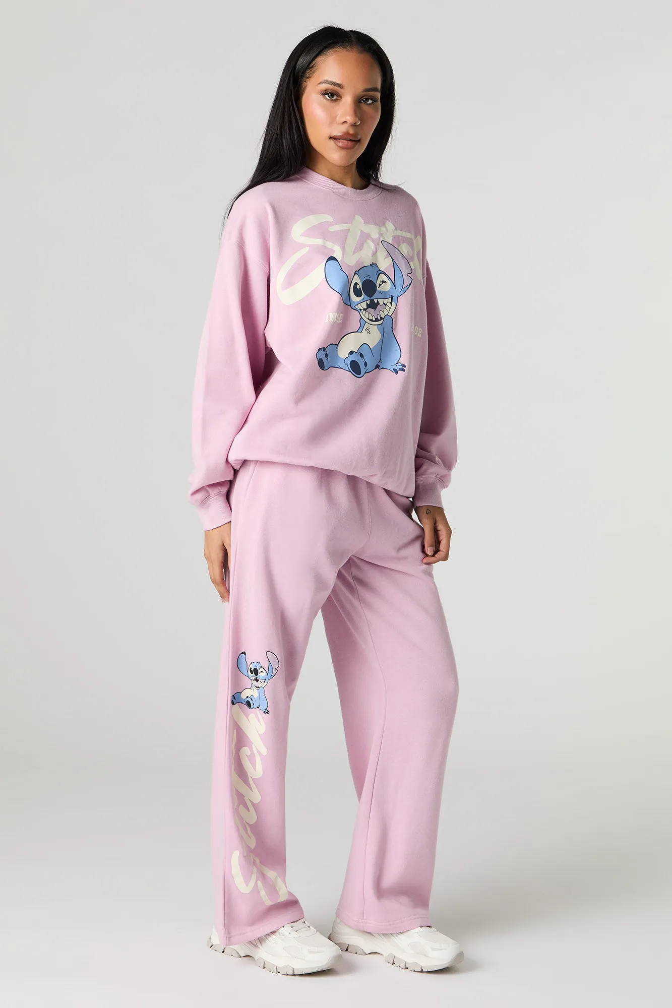 Stitch Graphic Fleece Flare Sweatpant