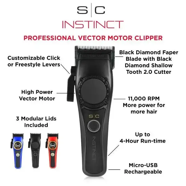 StyleCraft Instinct Professional Vector Motor Cordless Clipper Set