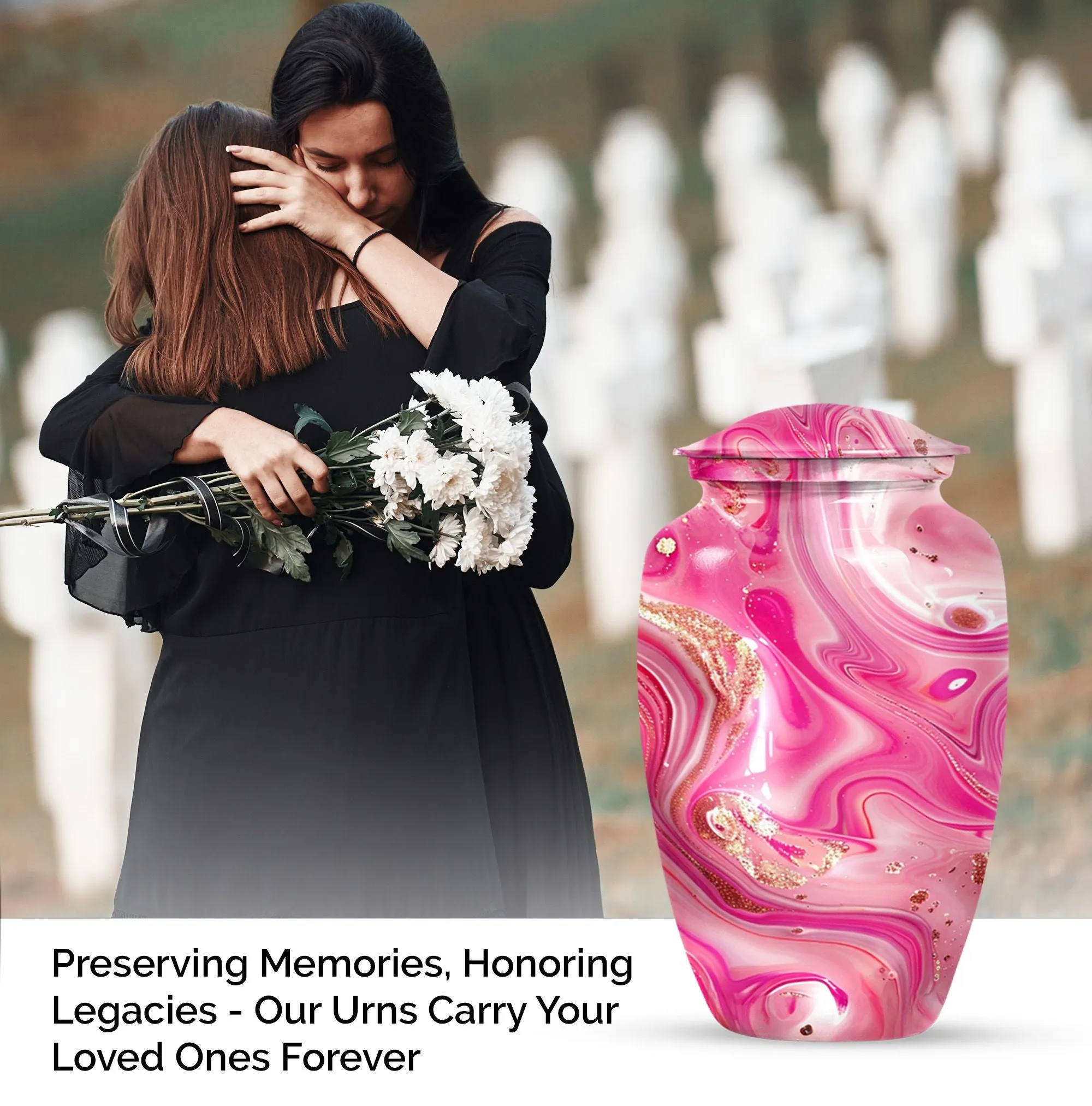 Sublime Pastel Swirl Urn for Unique Cremation Tribute