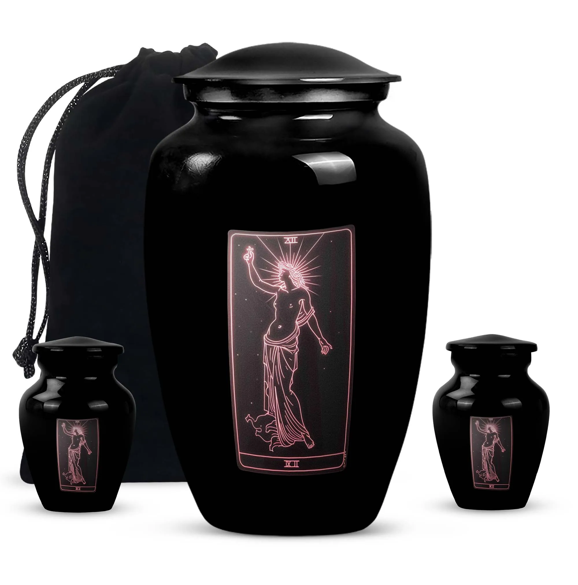 Tarot Urn Tribute - Cremation Memorial for Abstract Elegance
