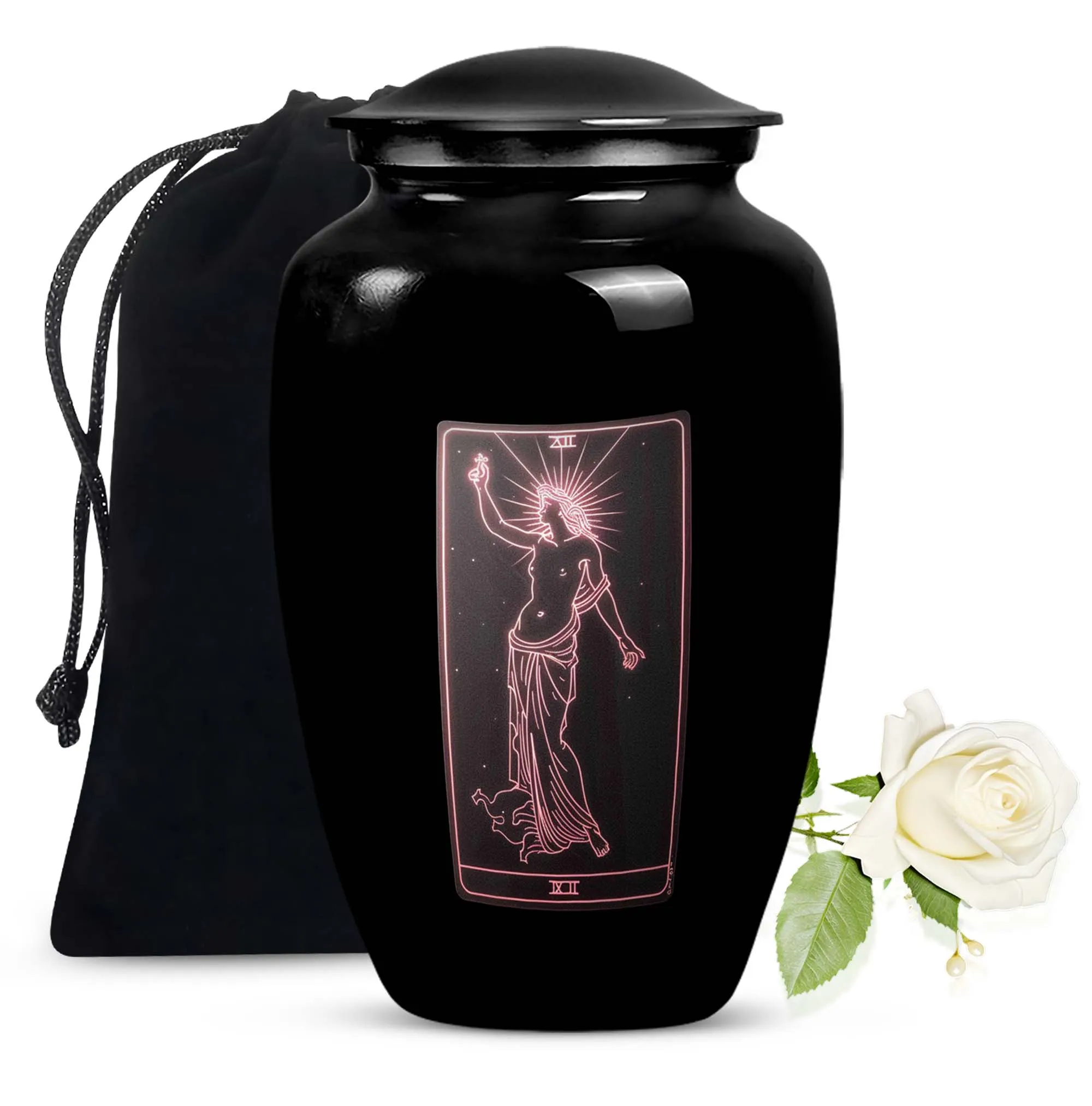 Tarot Urn Tribute - Cremation Memorial for Abstract Elegance