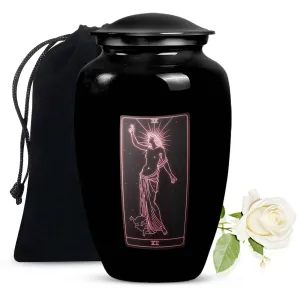 Tarot Urn Tribute - Cremation Memorial for Abstract Elegance