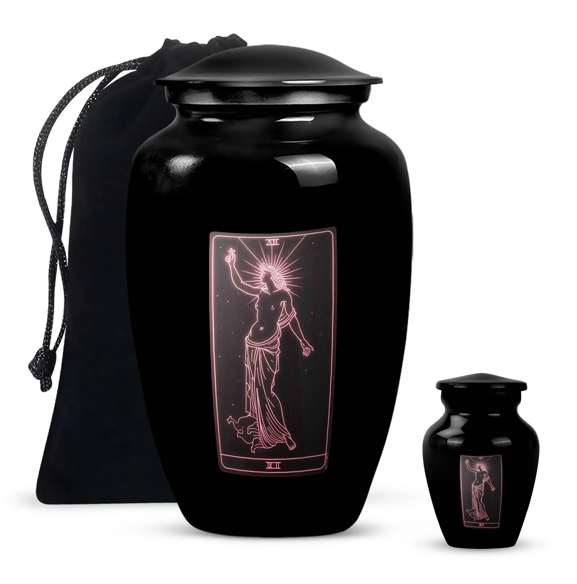 Tarot Urn Tribute - Cremation Memorial for Abstract Elegance
