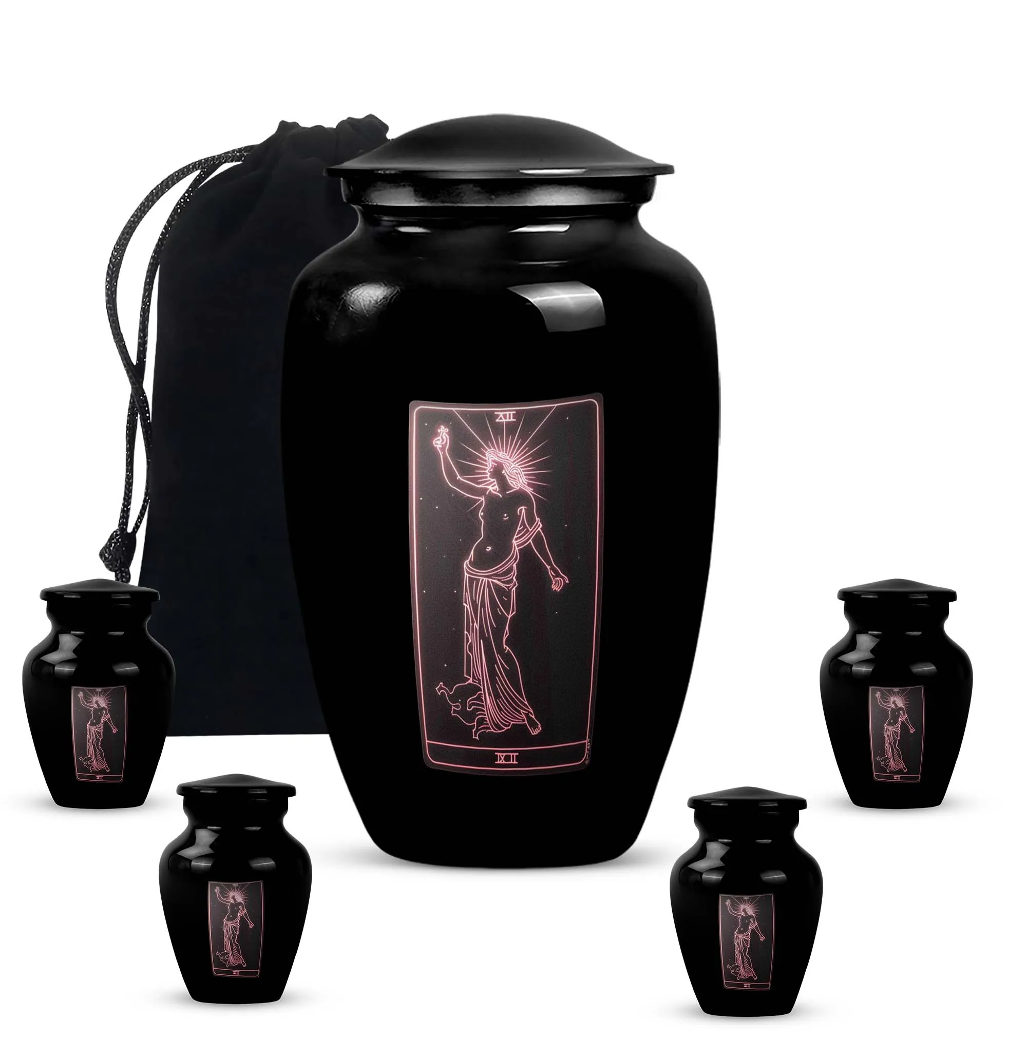 Tarot Urn Tribute - Cremation Memorial for Abstract Elegance