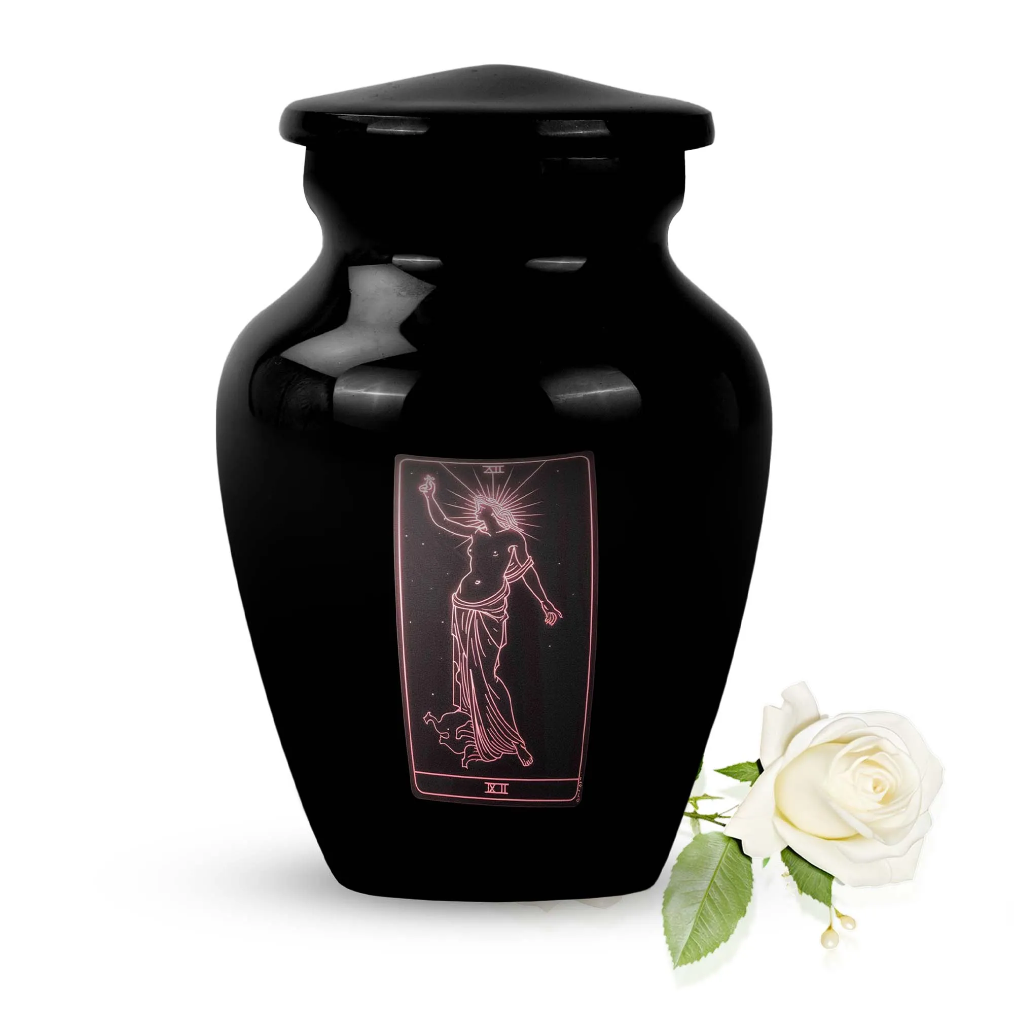 Tarot Urn Tribute - Cremation Memorial for Abstract Elegance