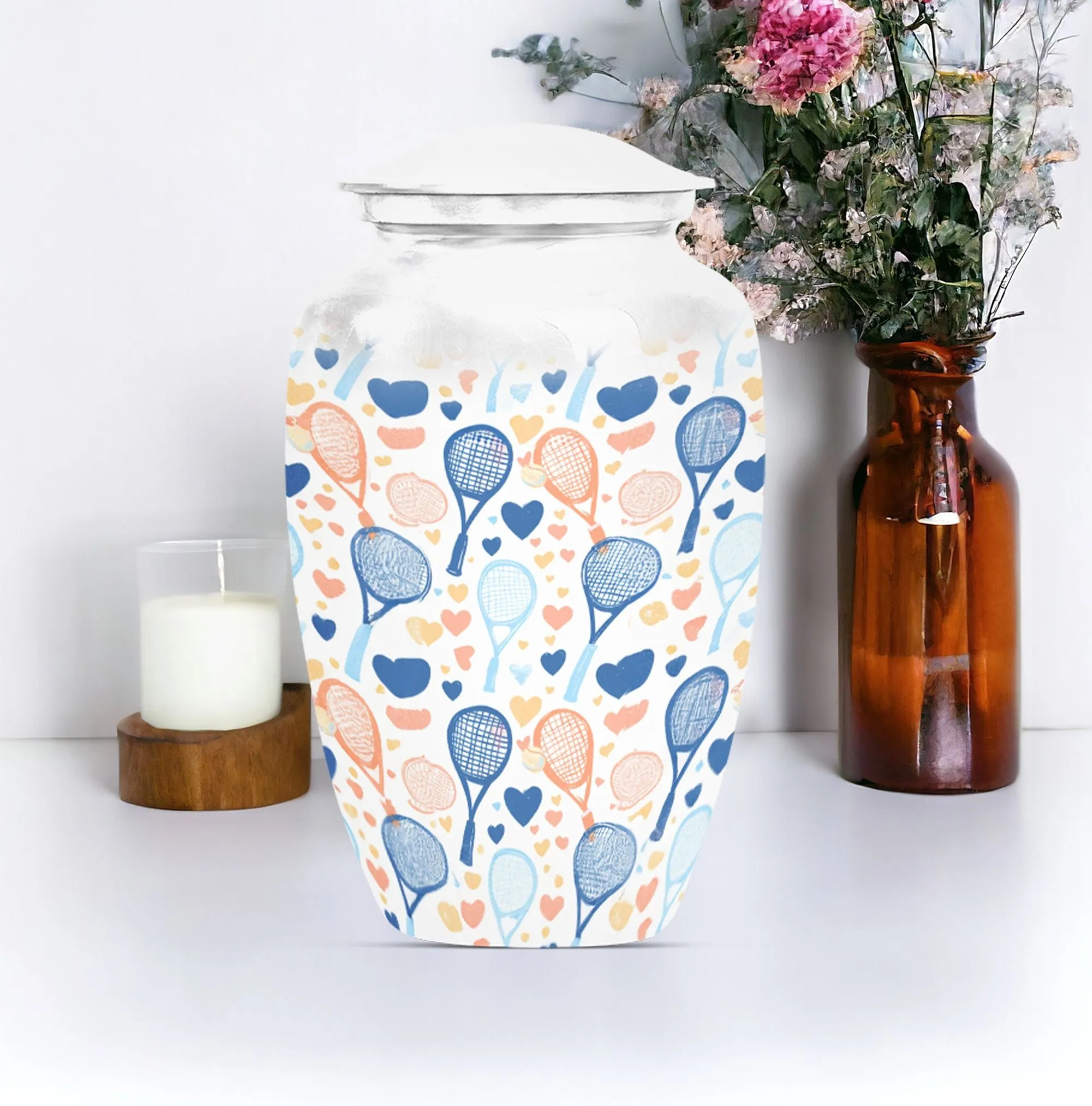 Tennis Urn Delight - Medium Sized Burial Cremation Urn