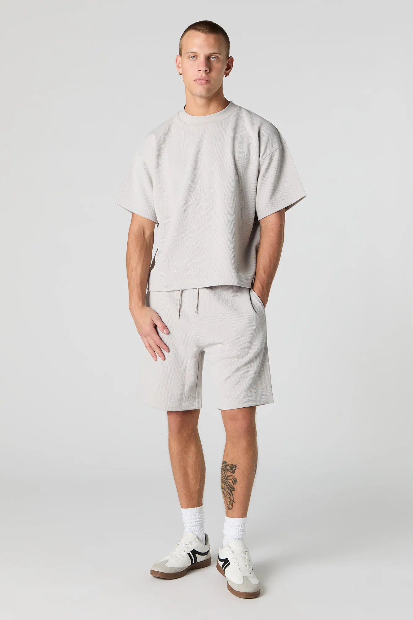 Textured Boxy T-Shirt