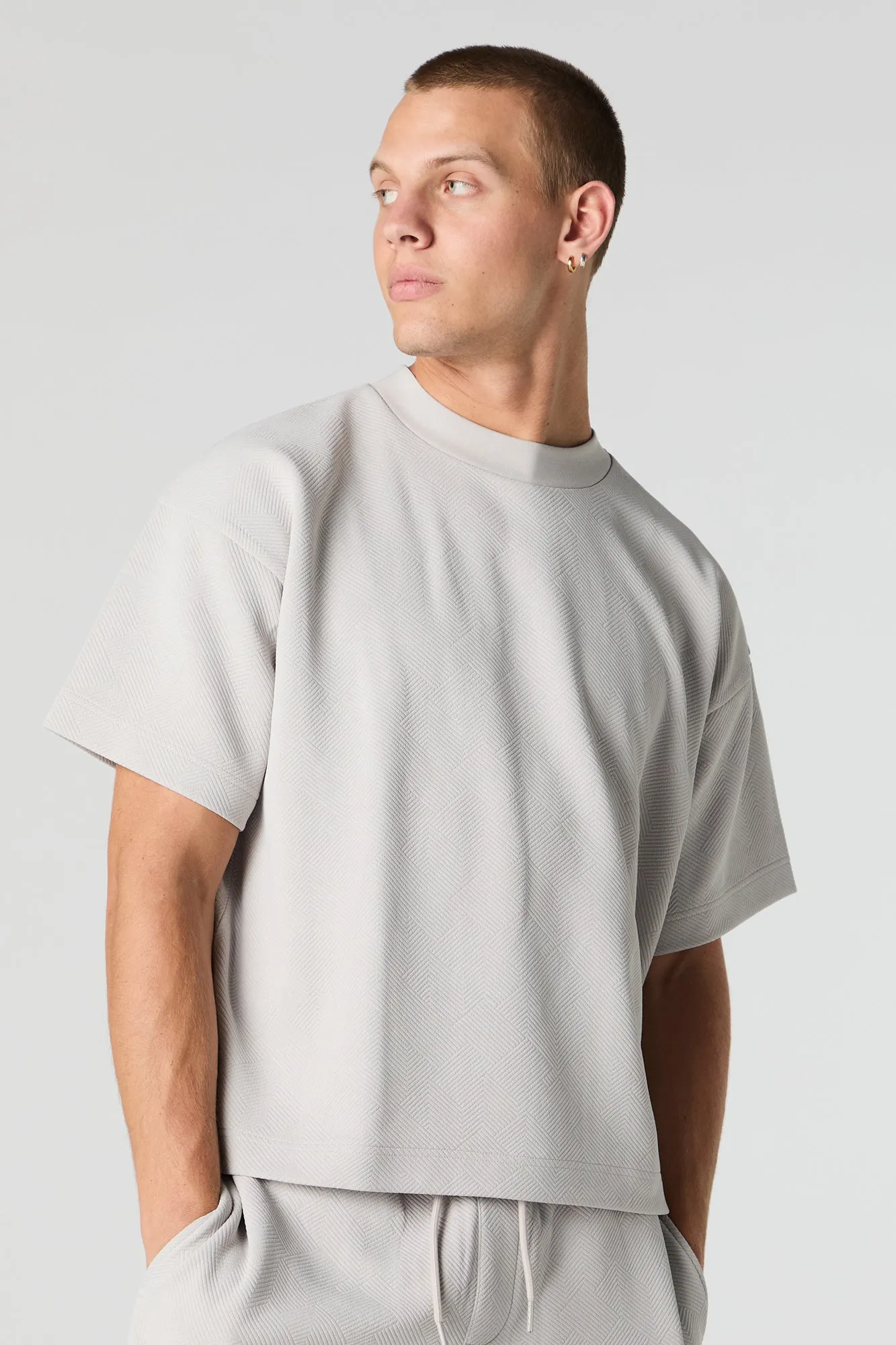 Textured Boxy T-Shirt