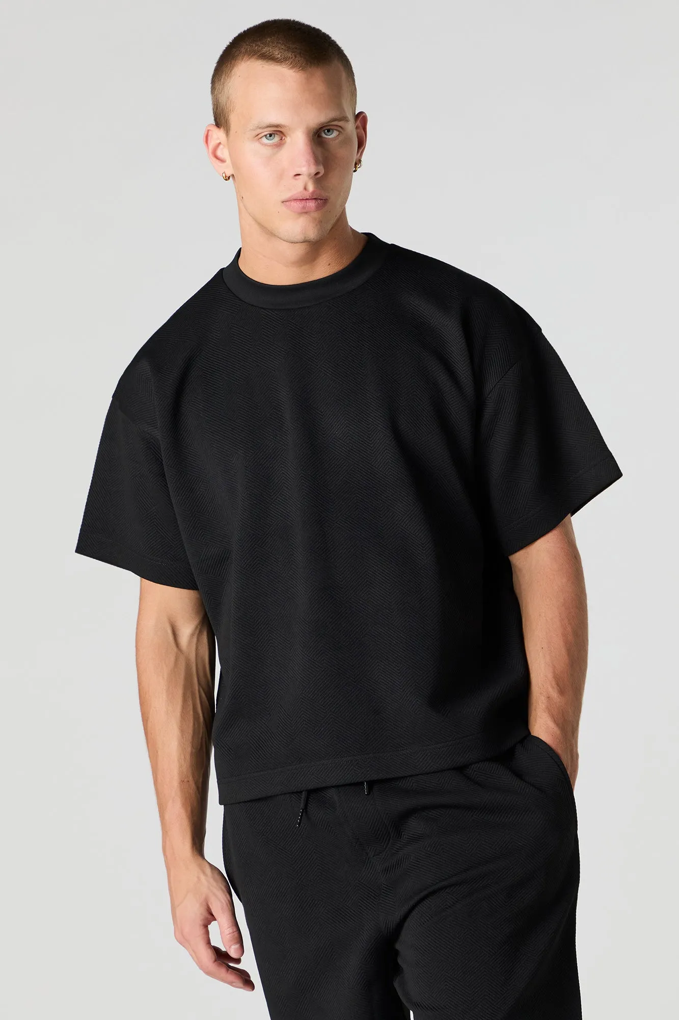Textured Boxy T-Shirt