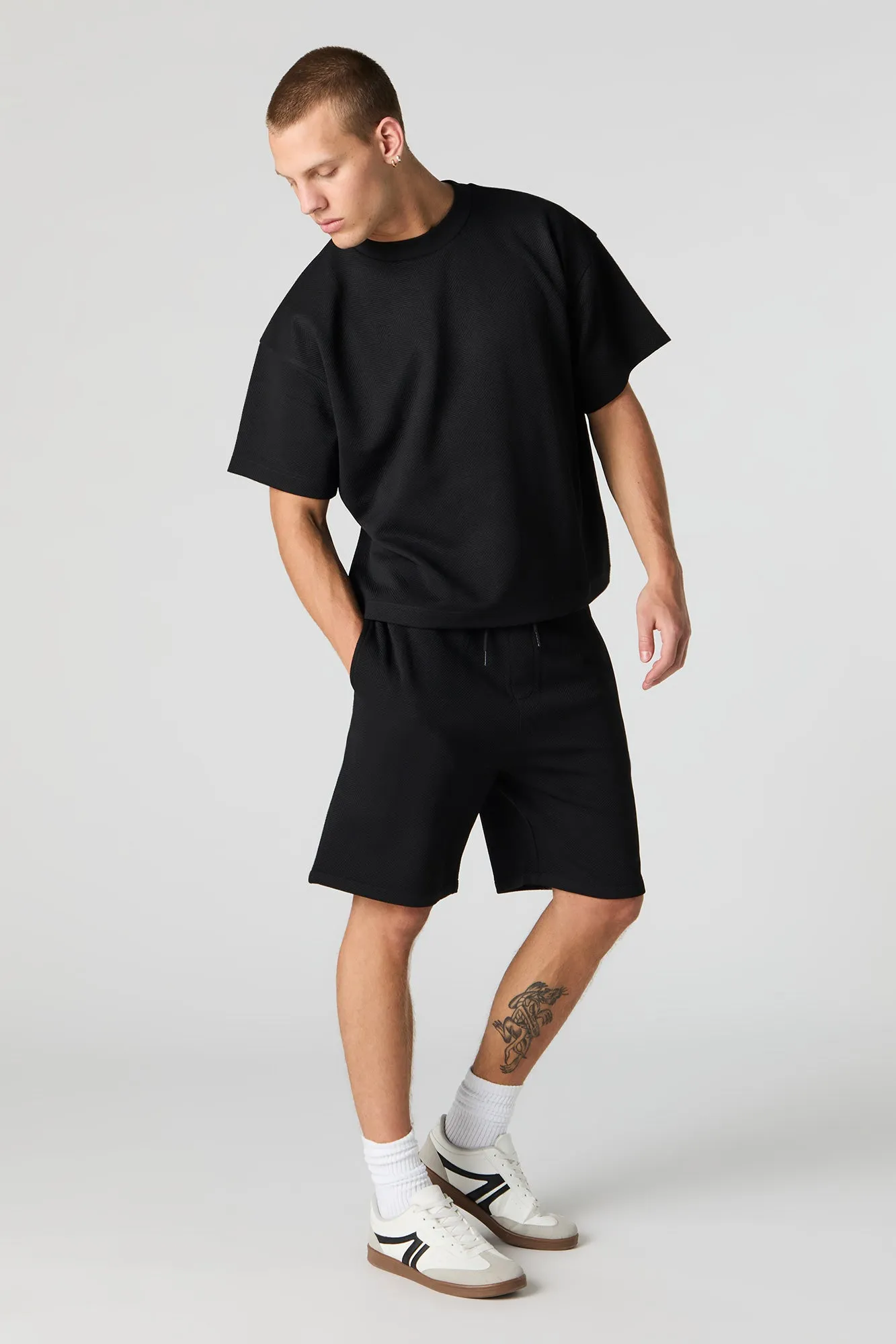 Textured Boxy T-Shirt