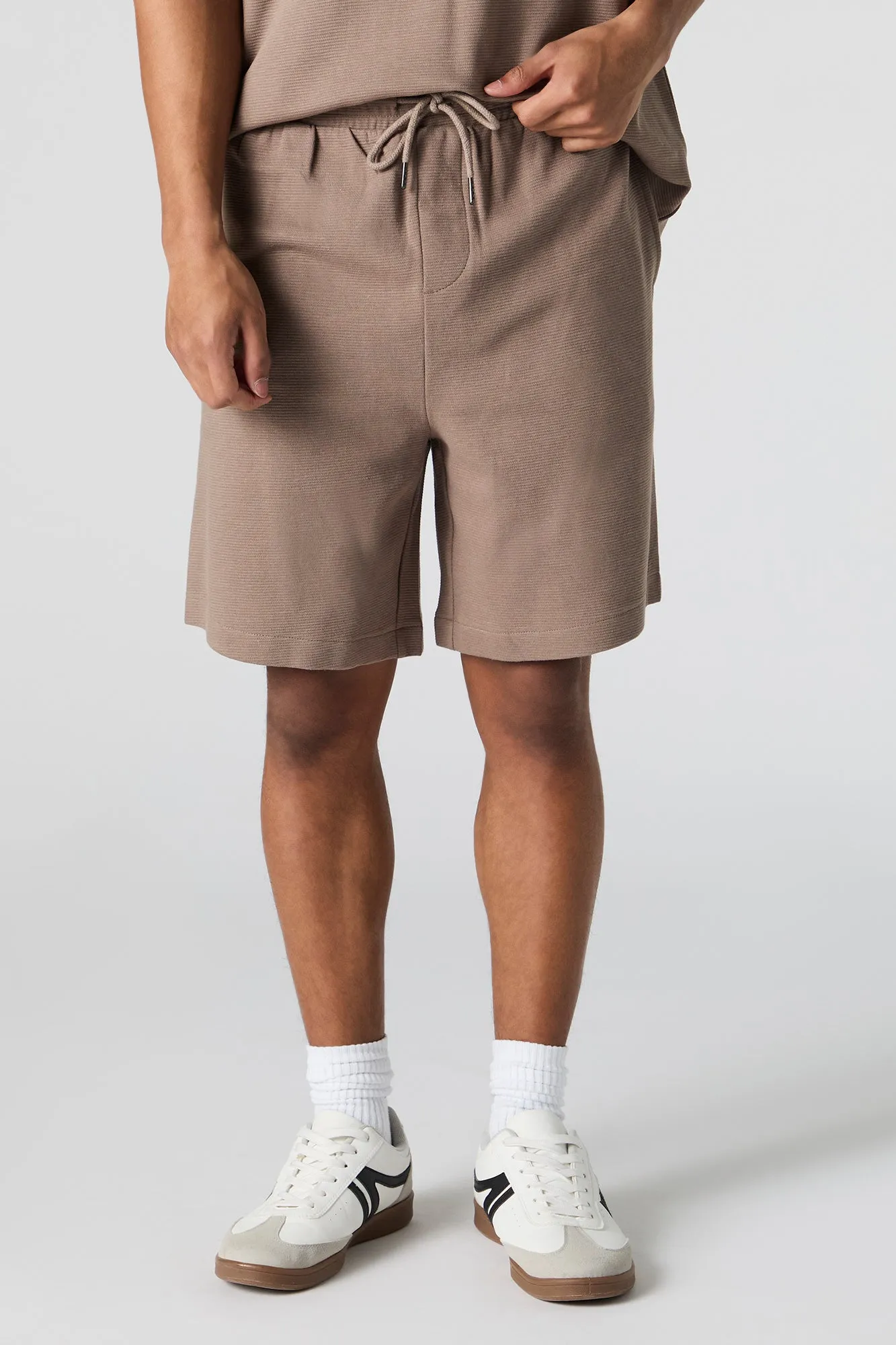 Textured Drawstring Short