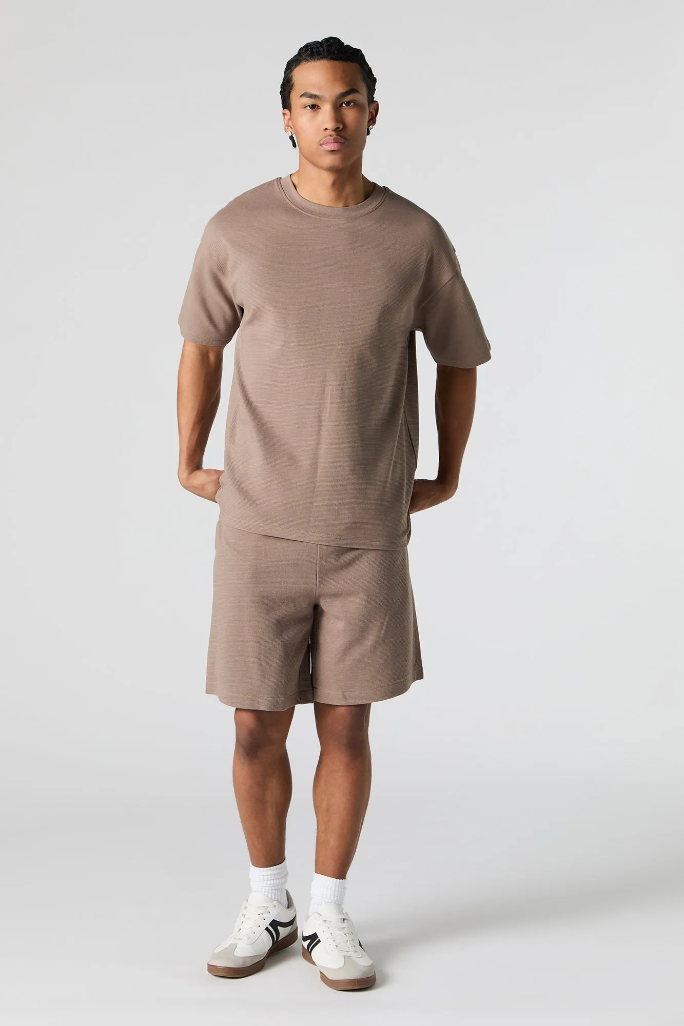 Textured Drawstring Short