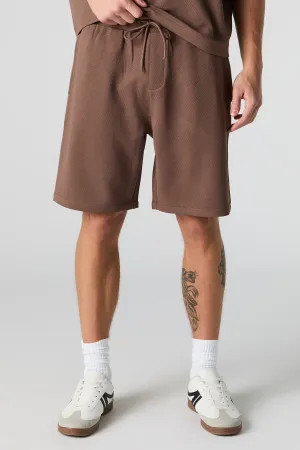 Textured Drawstring Short