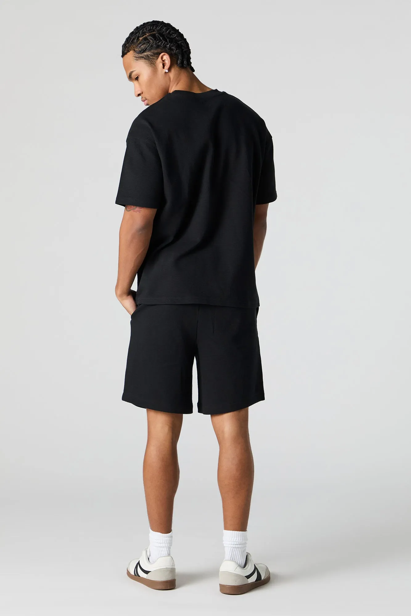 Textured Drawstring Short