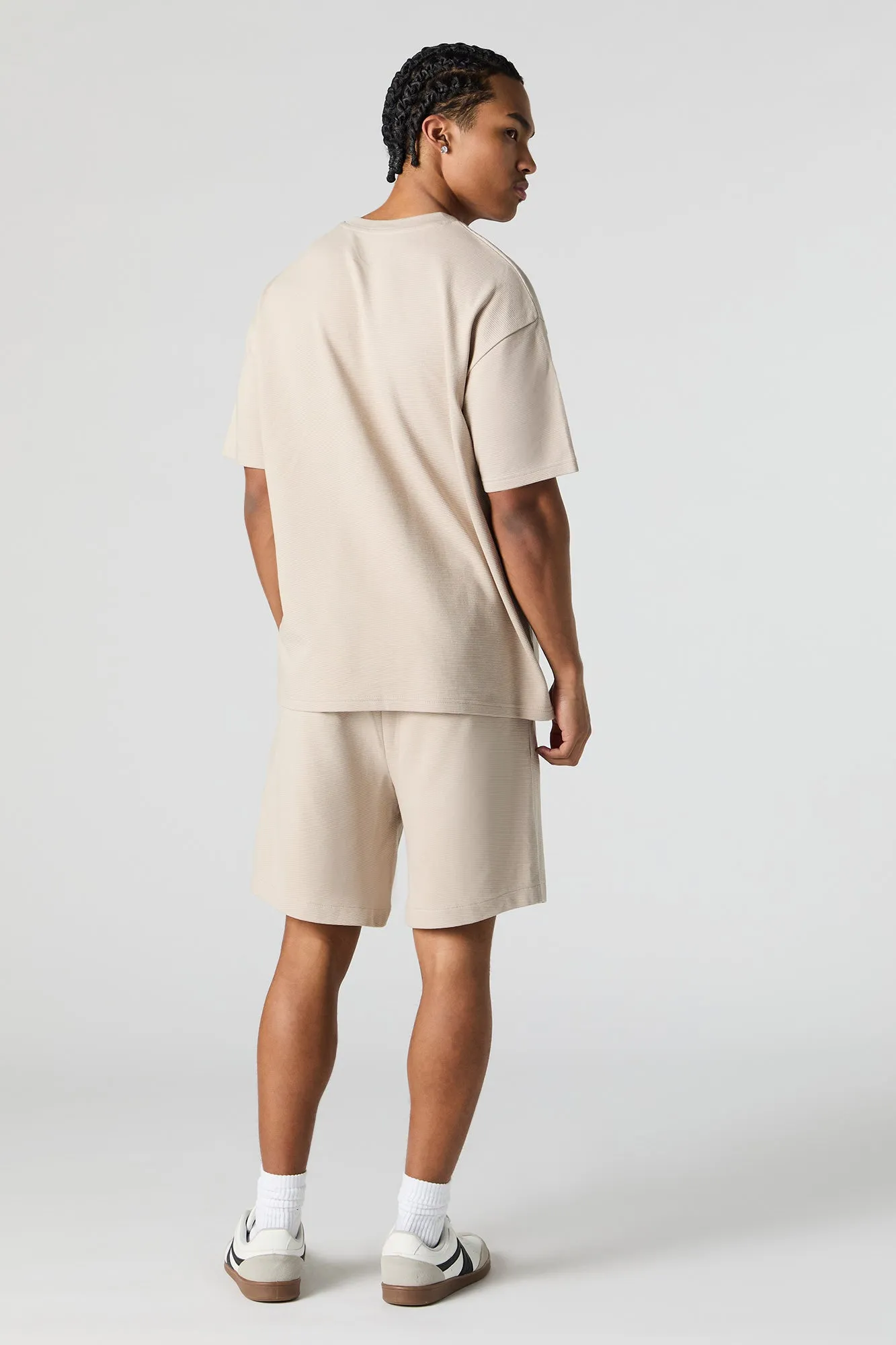 Textured Drawstring Short