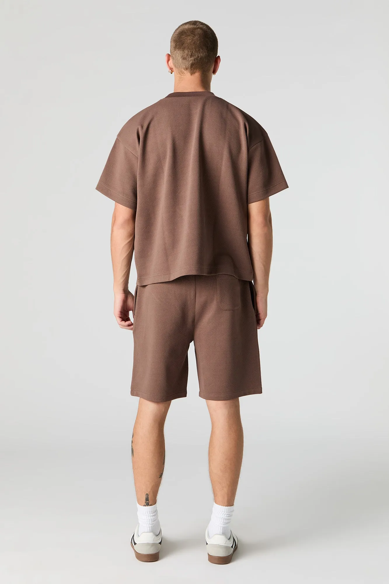 Textured Drawstring Short