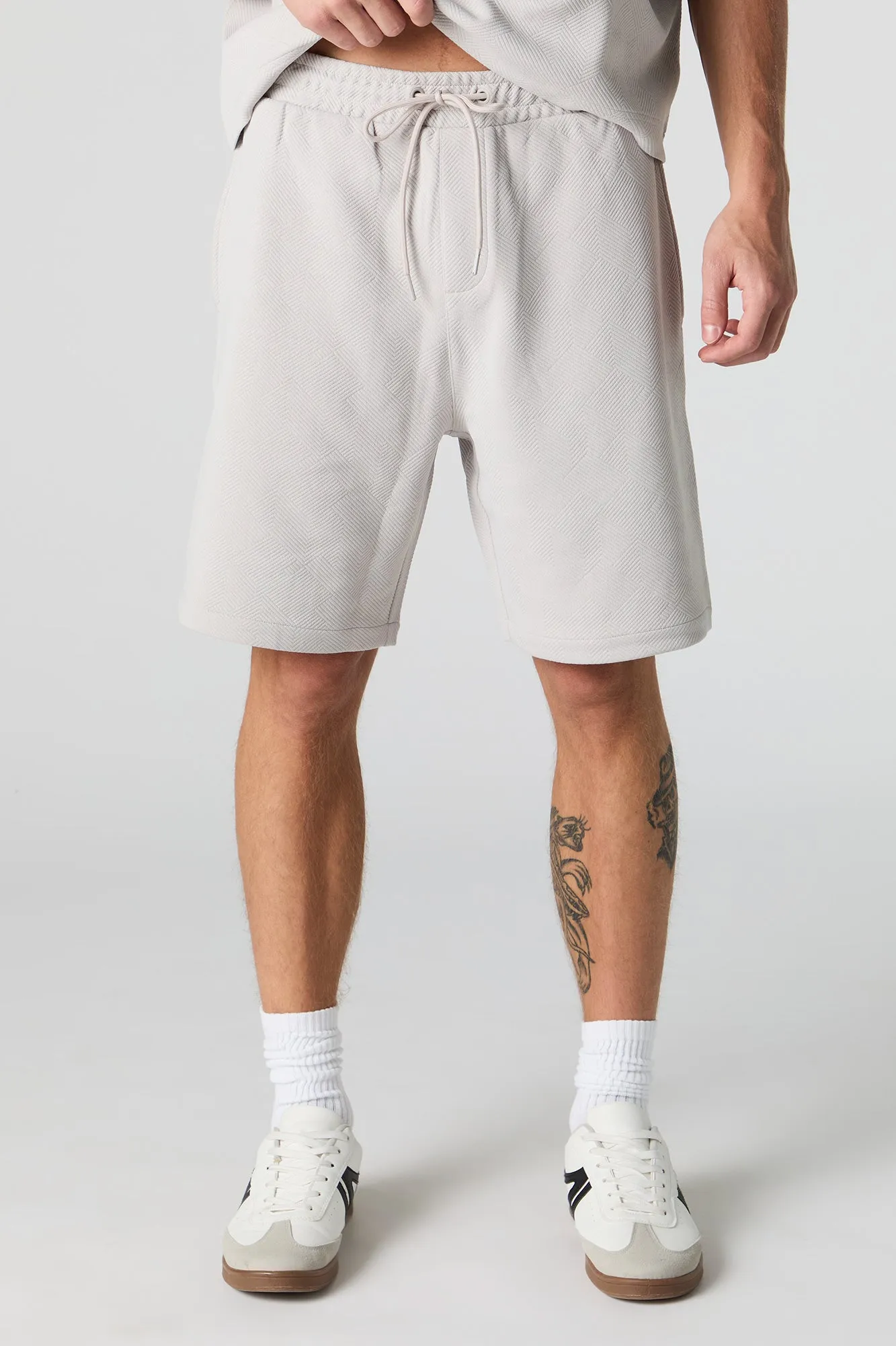 Textured Drawstring Short
