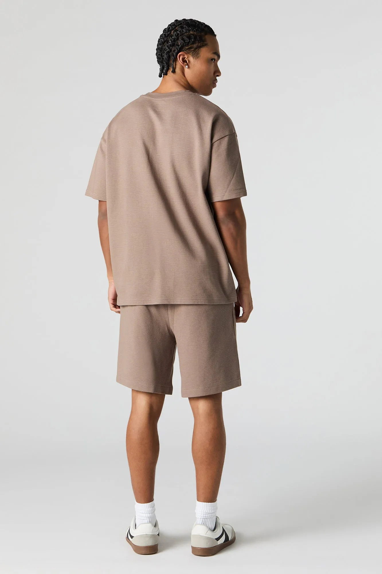 Textured Drawstring Short