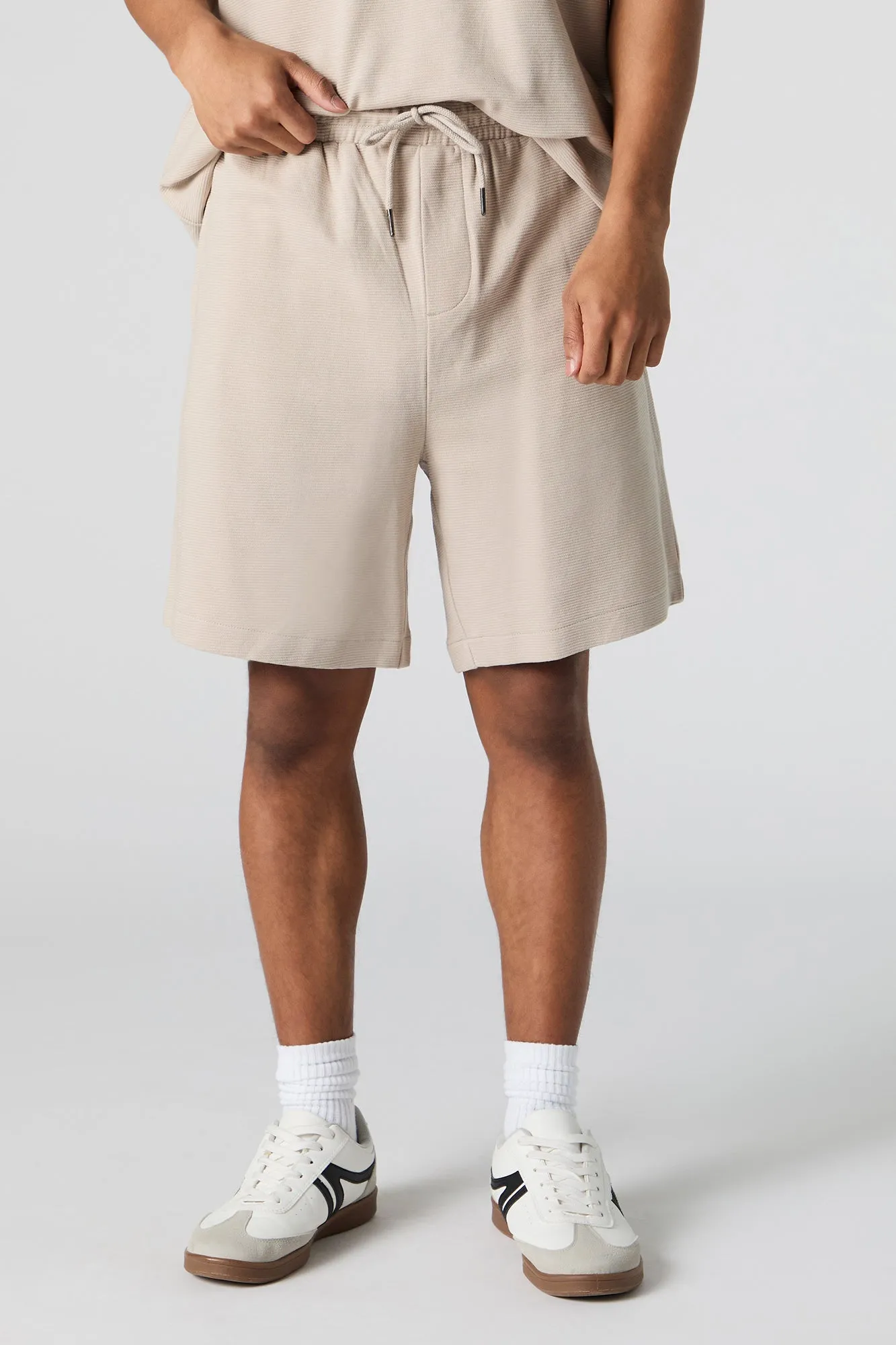 Textured Drawstring Short