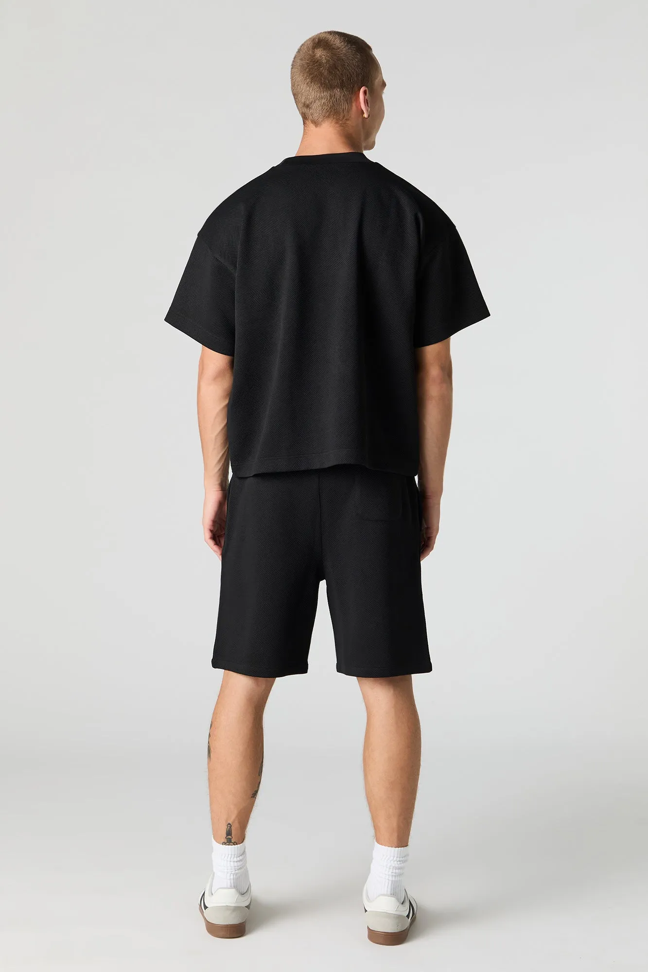 Textured Drawstring Short