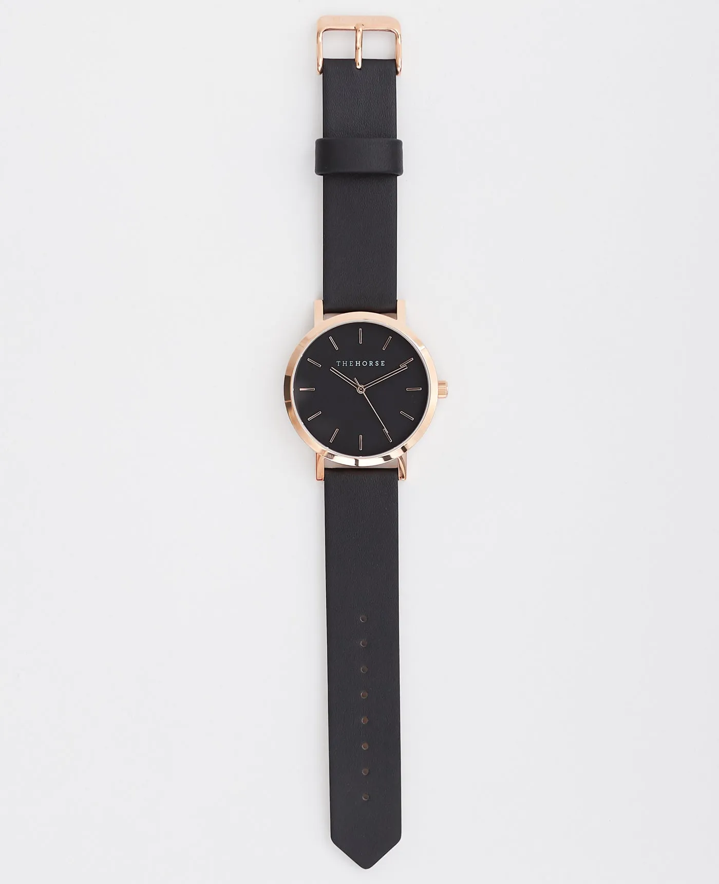 The 20mm Original: Black Leather / Rose Gold Strap