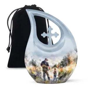 The Fishing Tribute, Exquisite Cremation Urn for Eternal Rest