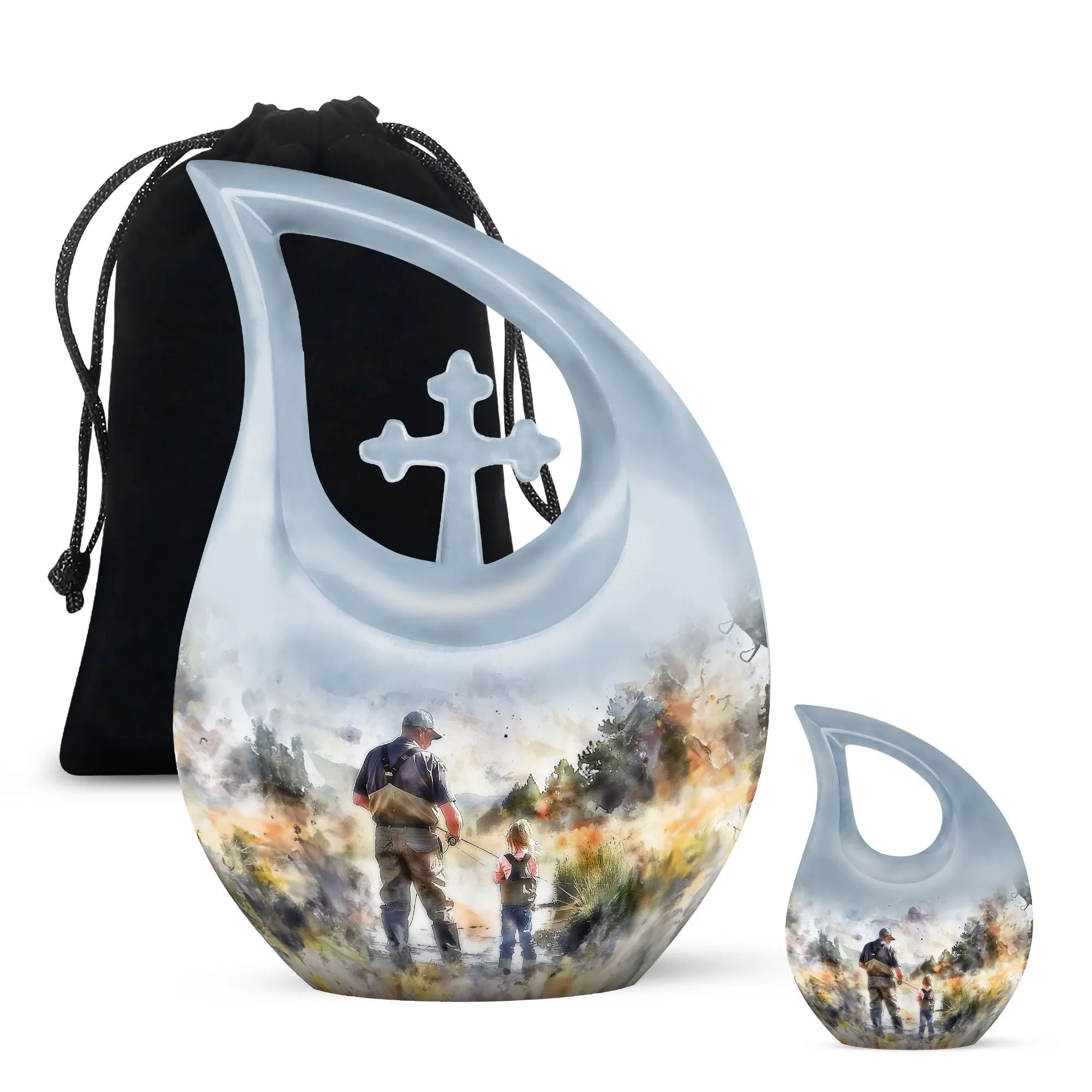 The Fishing Tribute, Exquisite Cremation Urn for Eternal Rest