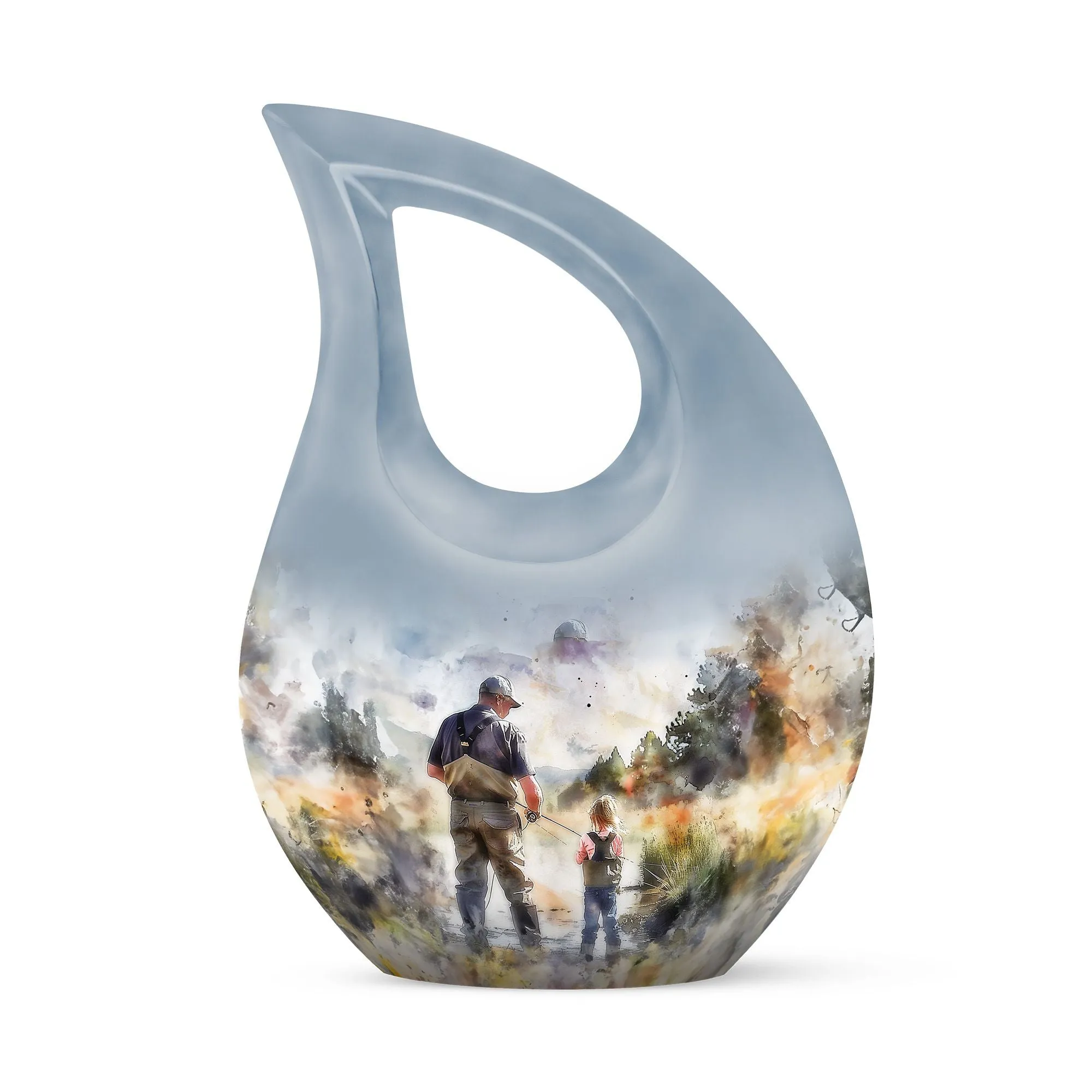 The Fishing Tribute, Exquisite Cremation Urn for Eternal Rest