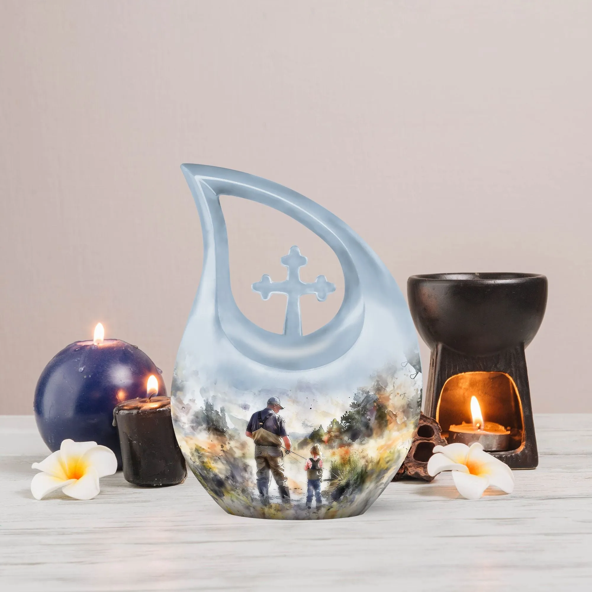 The Fishing Tribute, Exquisite Cremation Urn for Eternal Rest