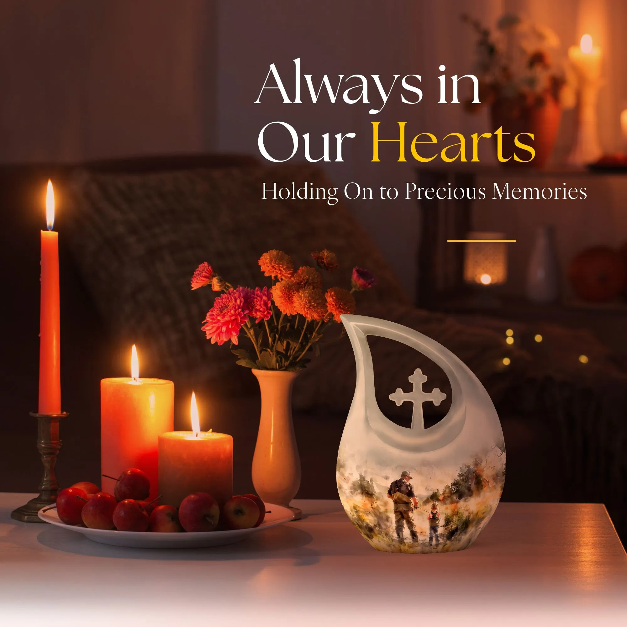 The Fishing Tribute, Exquisite Cremation Urn for Eternal Rest