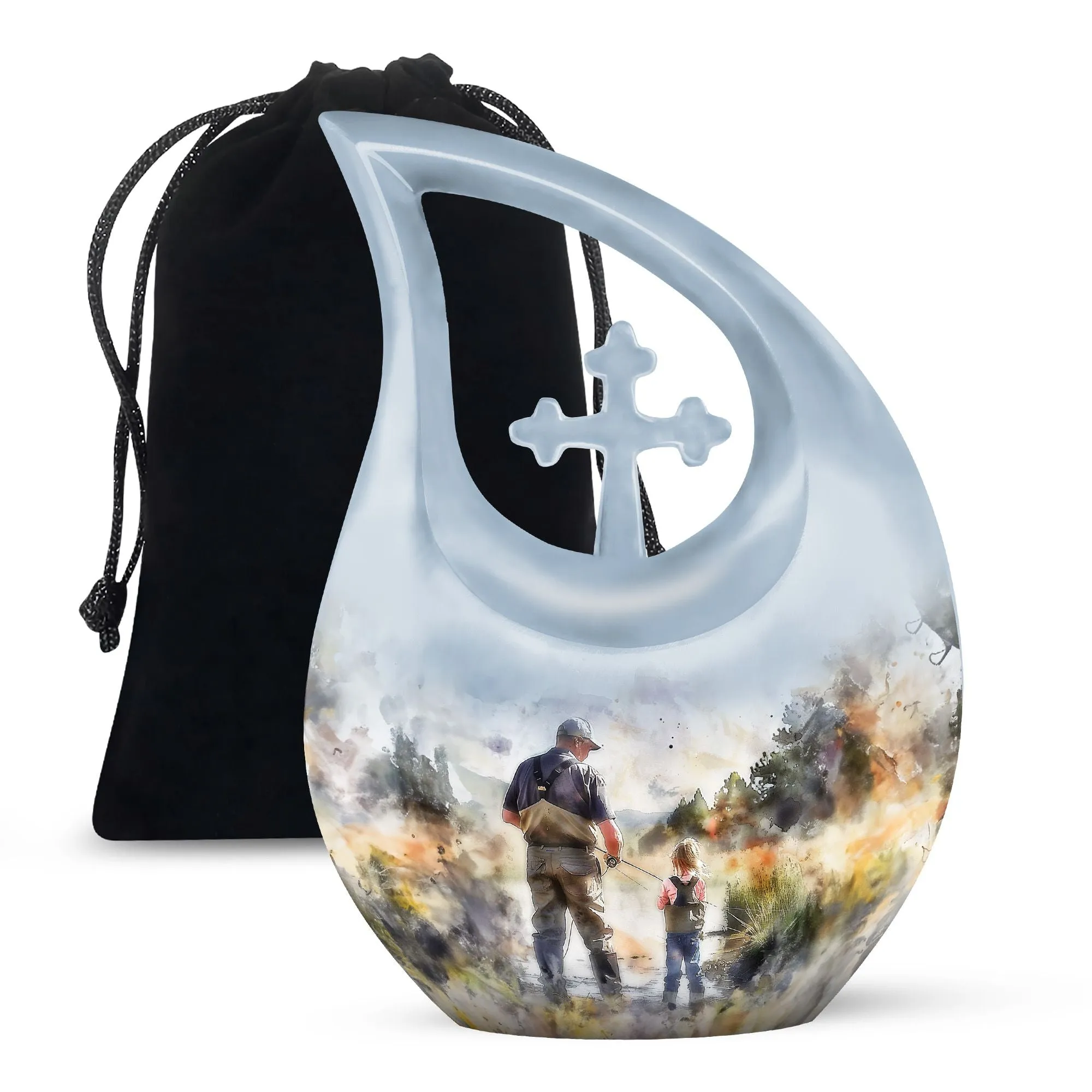 The Fishing Tribute, Exquisite Cremation Urn for Eternal Rest