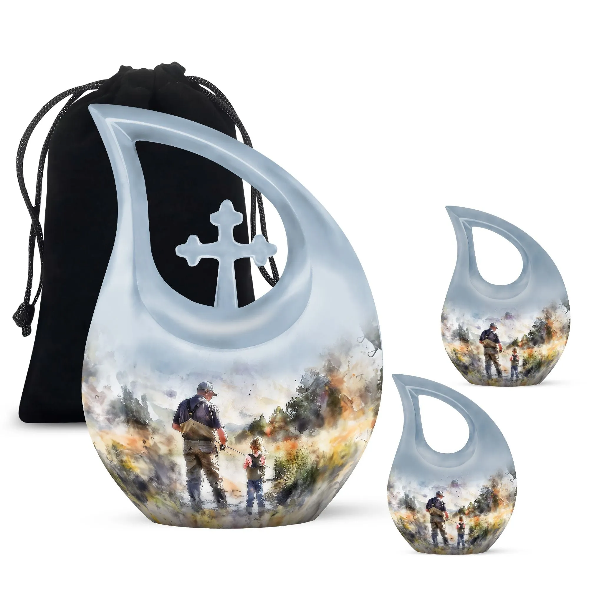 The Fishing Tribute, Exquisite Cremation Urn for Eternal Rest