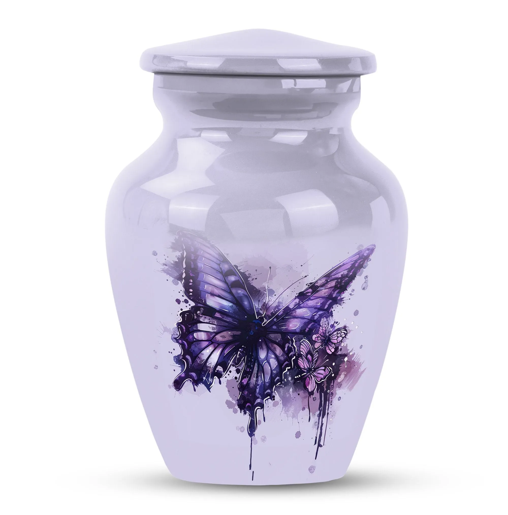 The Purple Butterfly Memorial Urn for Cherished Cremation Ashes