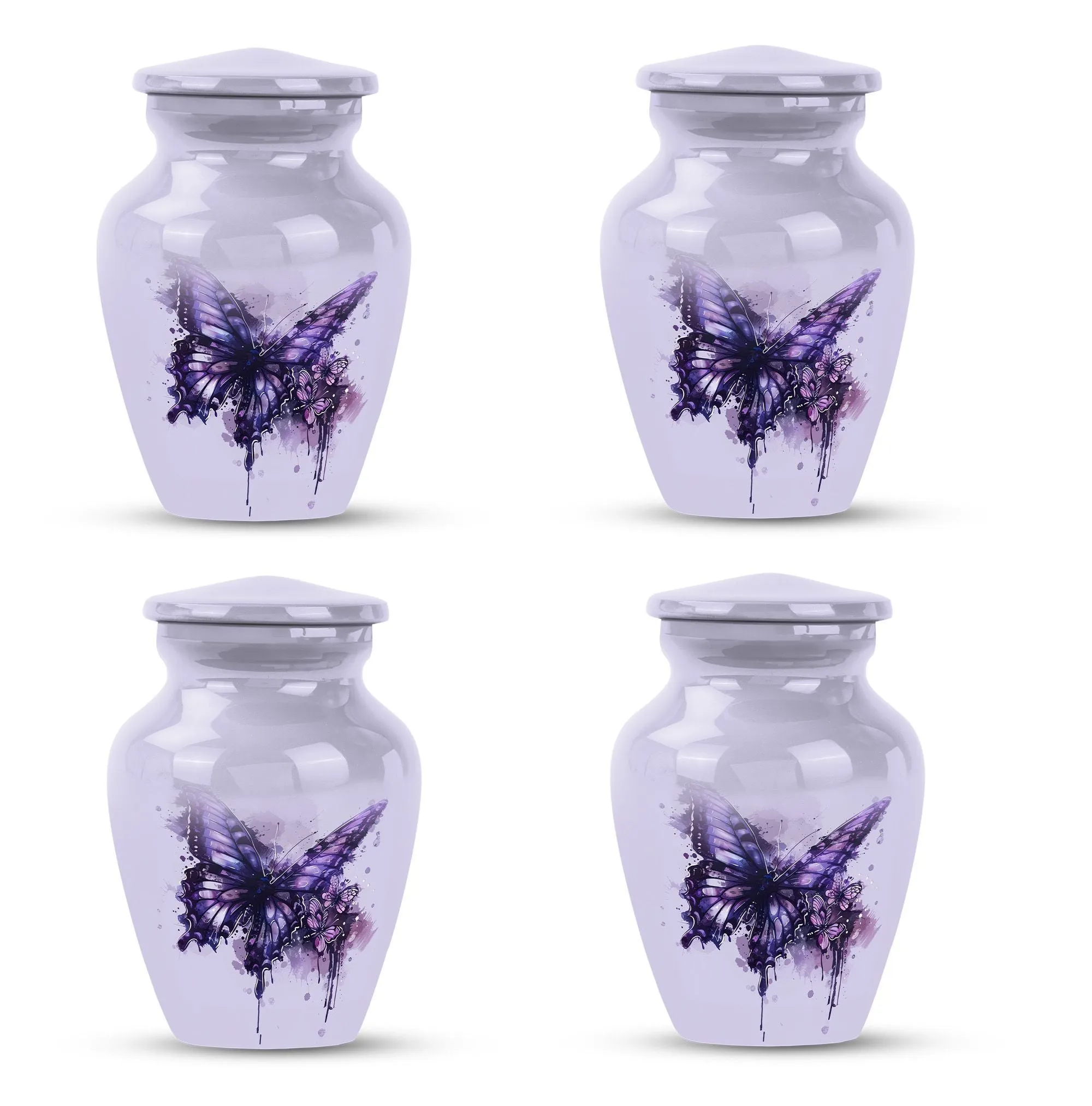 The Purple Butterfly Memorial Urn for Cherished Cremation Ashes