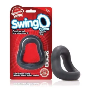 The Screaming O - Swing O Curve Silicone Cock Ring (Black)