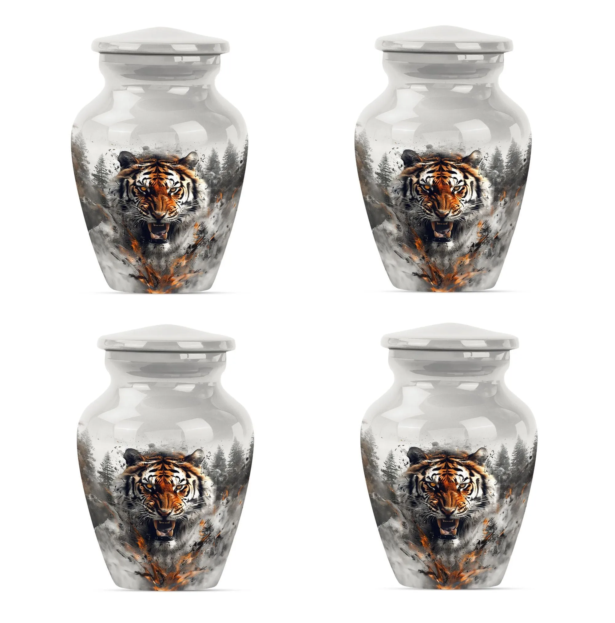 Tiger Urn Memorial for Loved Ones: Adult-sized Cremation Vessel