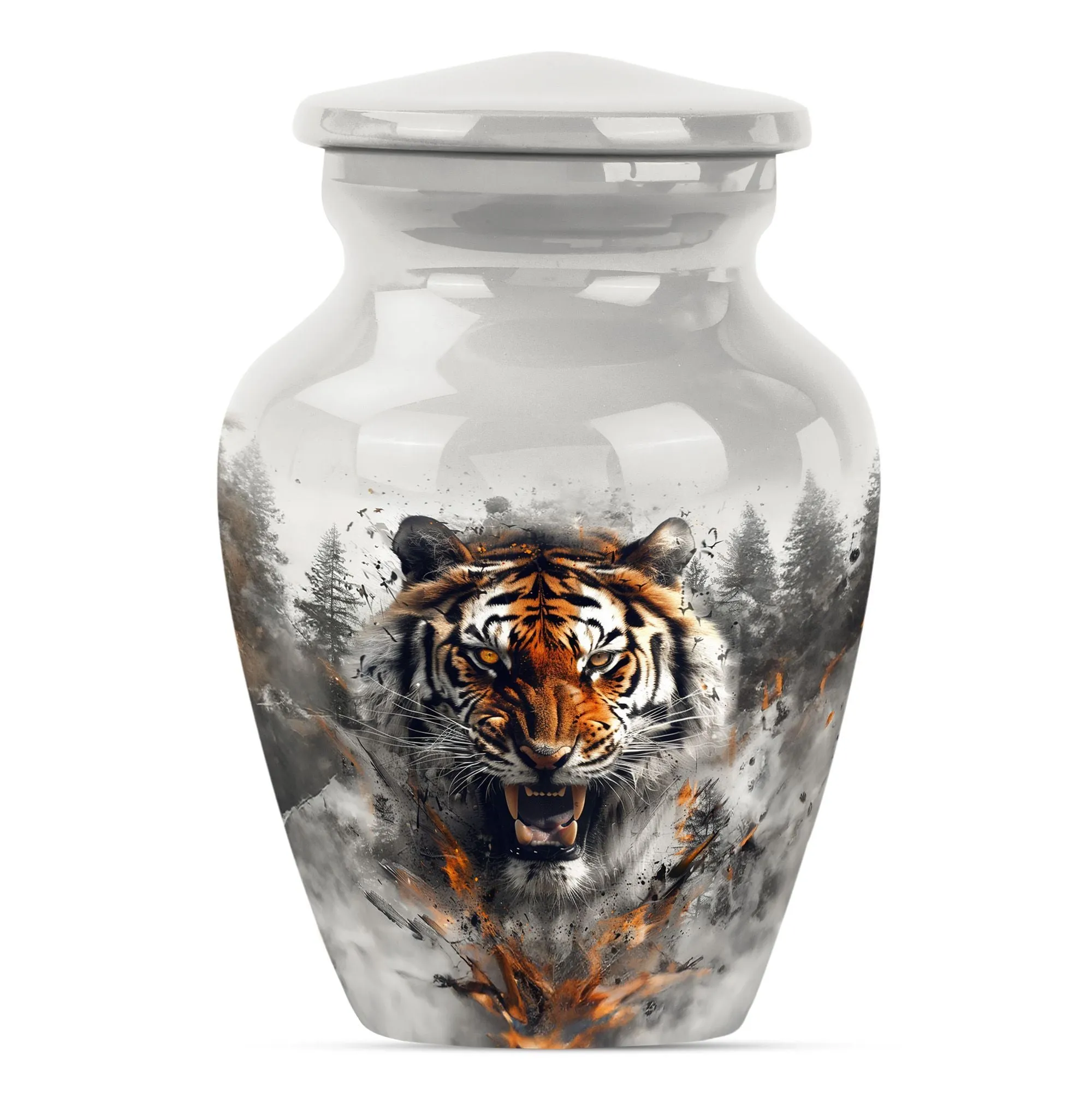 Tiger Urn Memorial for Loved Ones: Adult-sized Cremation Vessel
