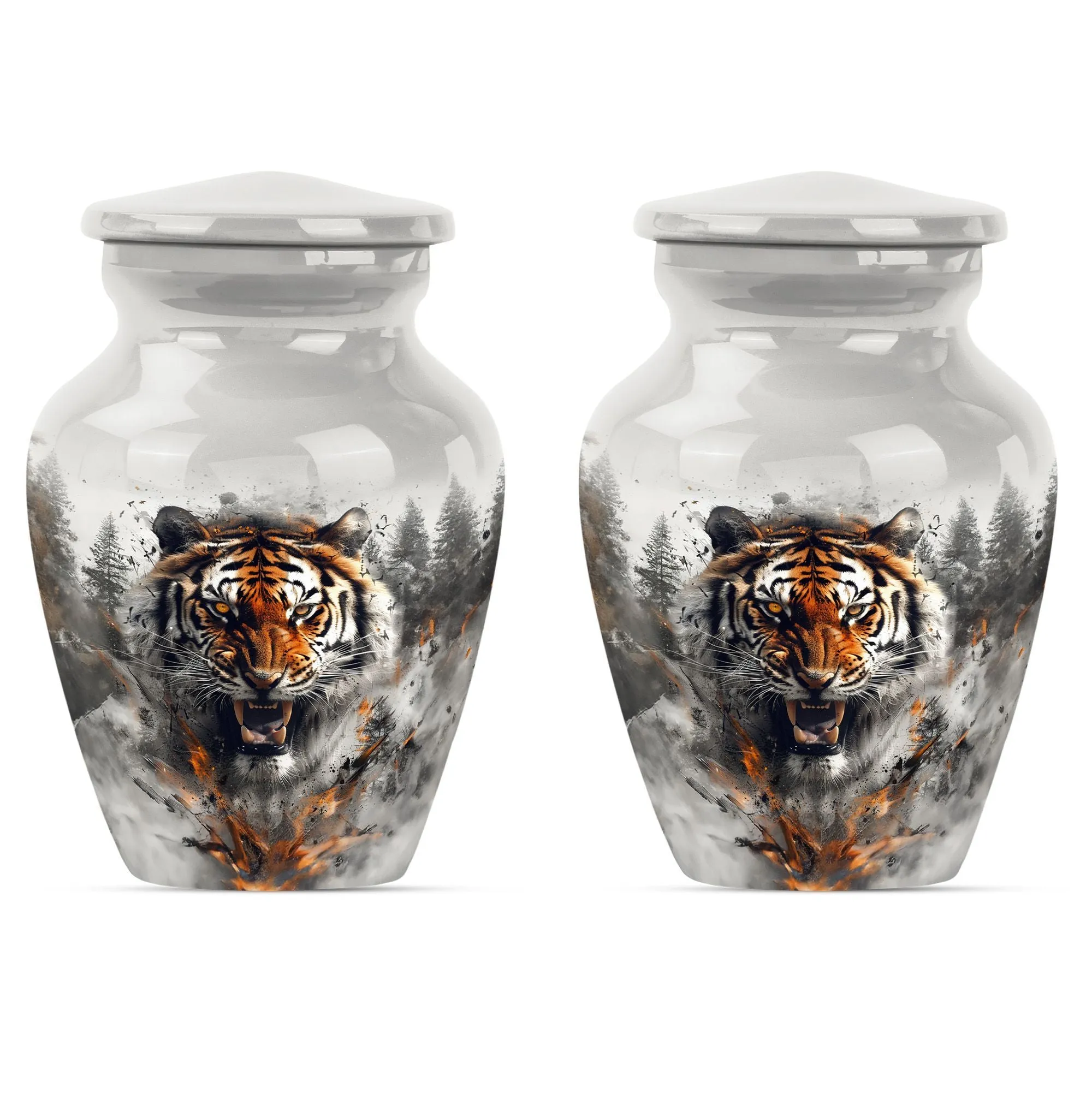 Tiger Urn Memorial for Loved Ones: Adult-sized Cremation Vessel