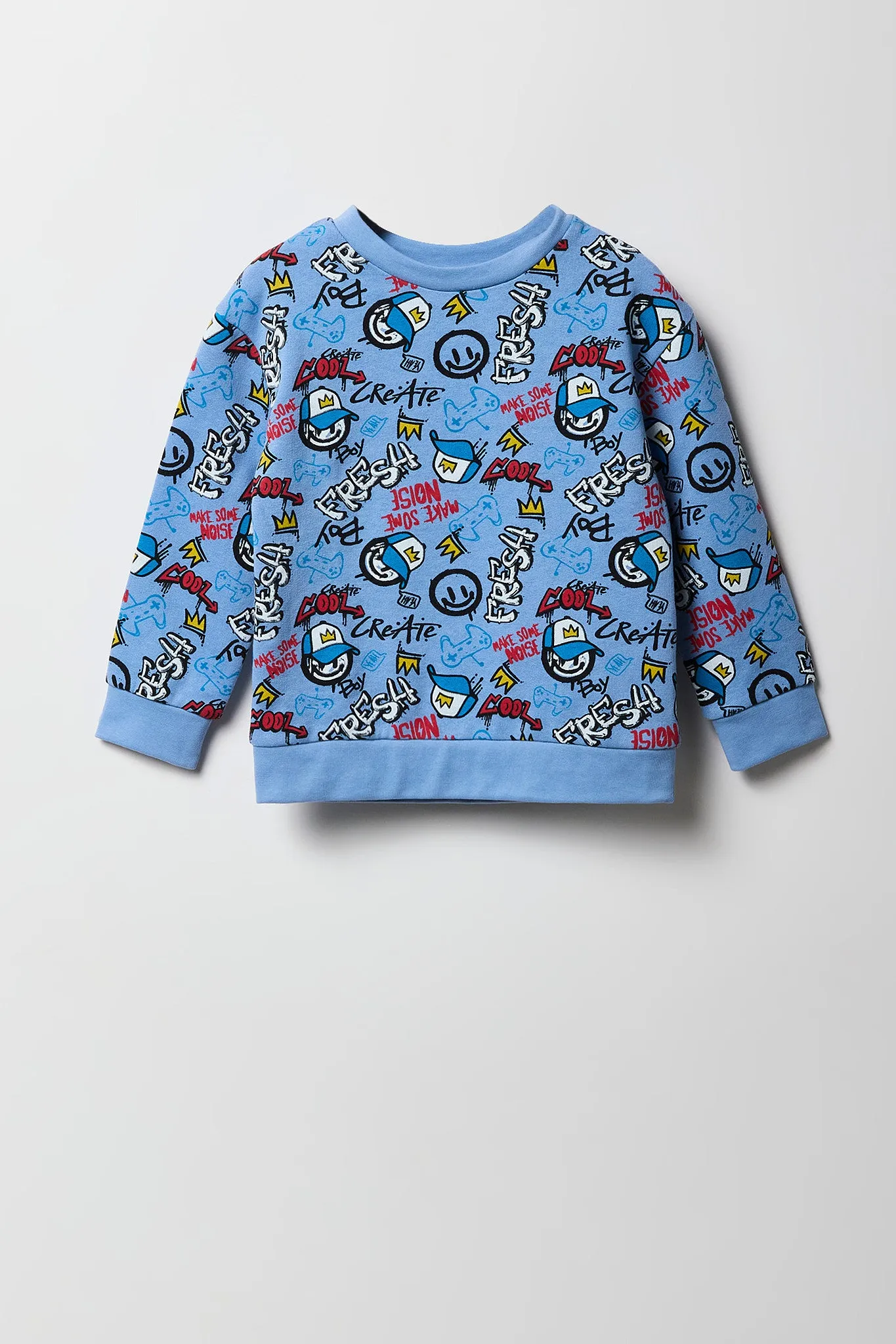 Toddler Boy Printed Fleece Sweatshirt