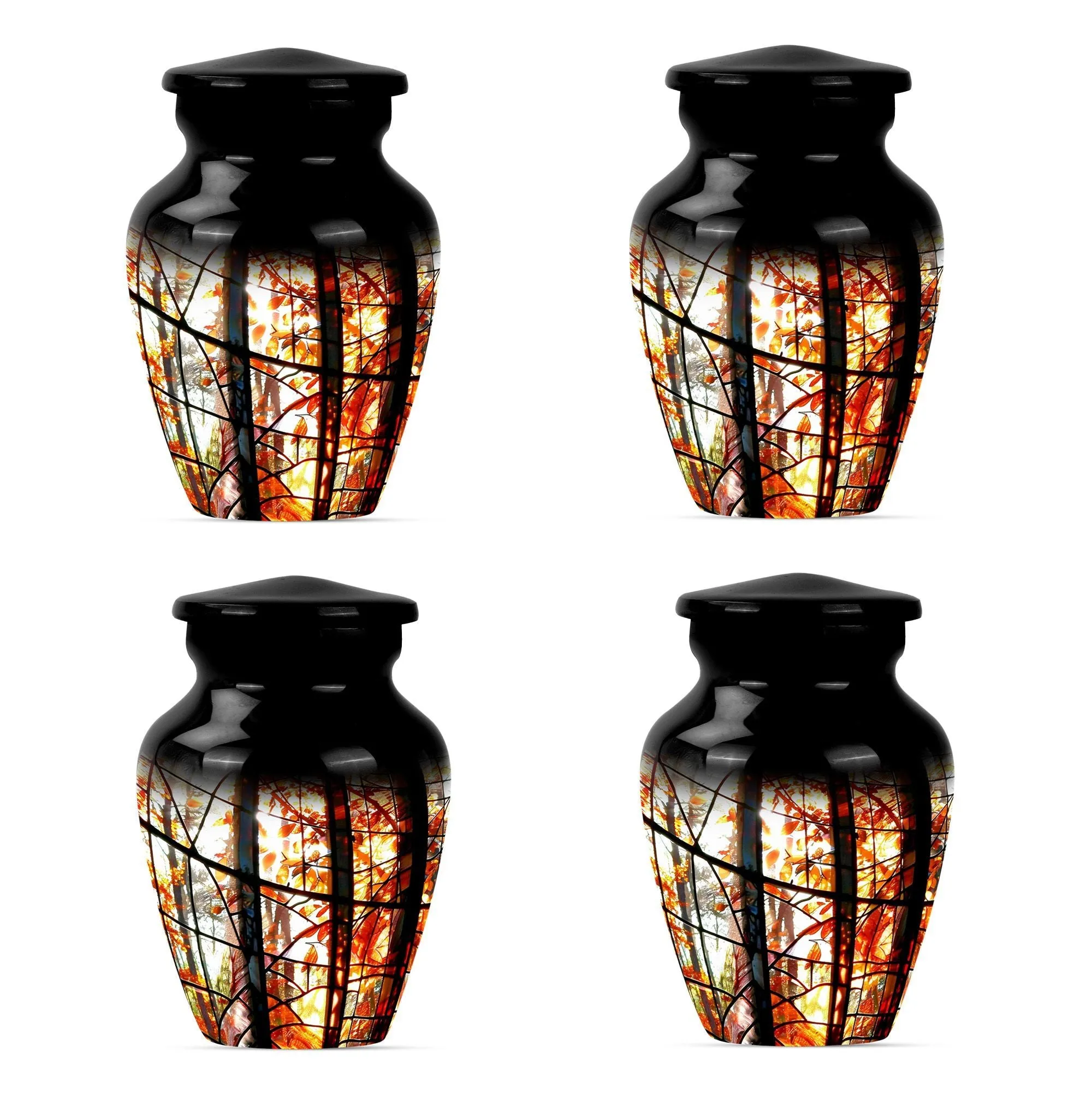 Transcendence Tribute: Stained Glass Memorial Urn for Men