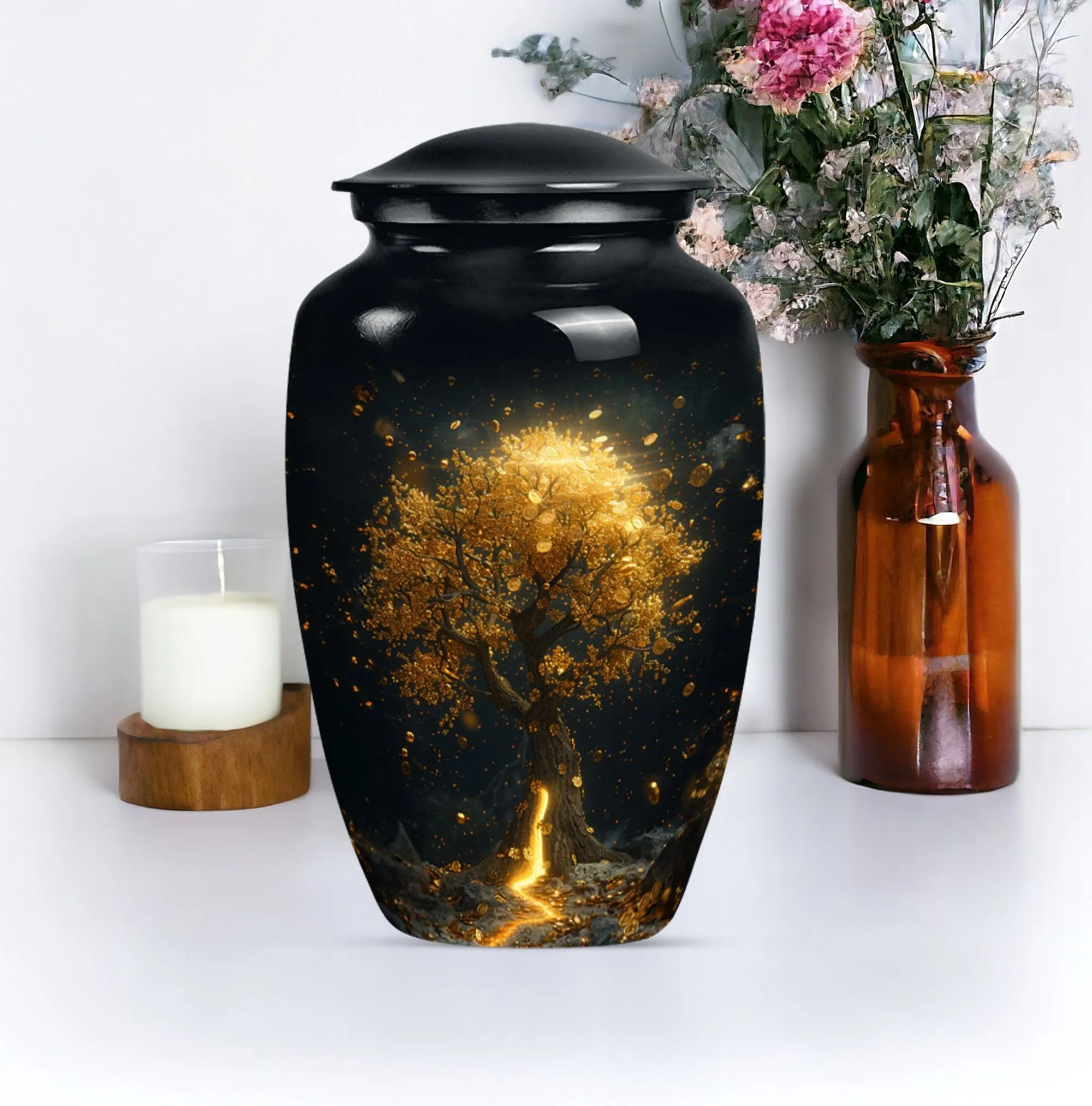 Tree of Life Eternity Cremation Urn, Artful Memorial Urn