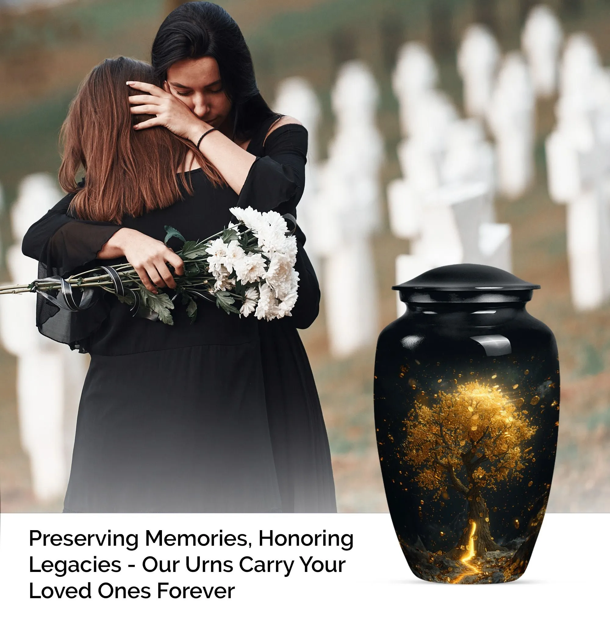 Tree of Life Eternity Cremation Urn, Artful Memorial Urn
