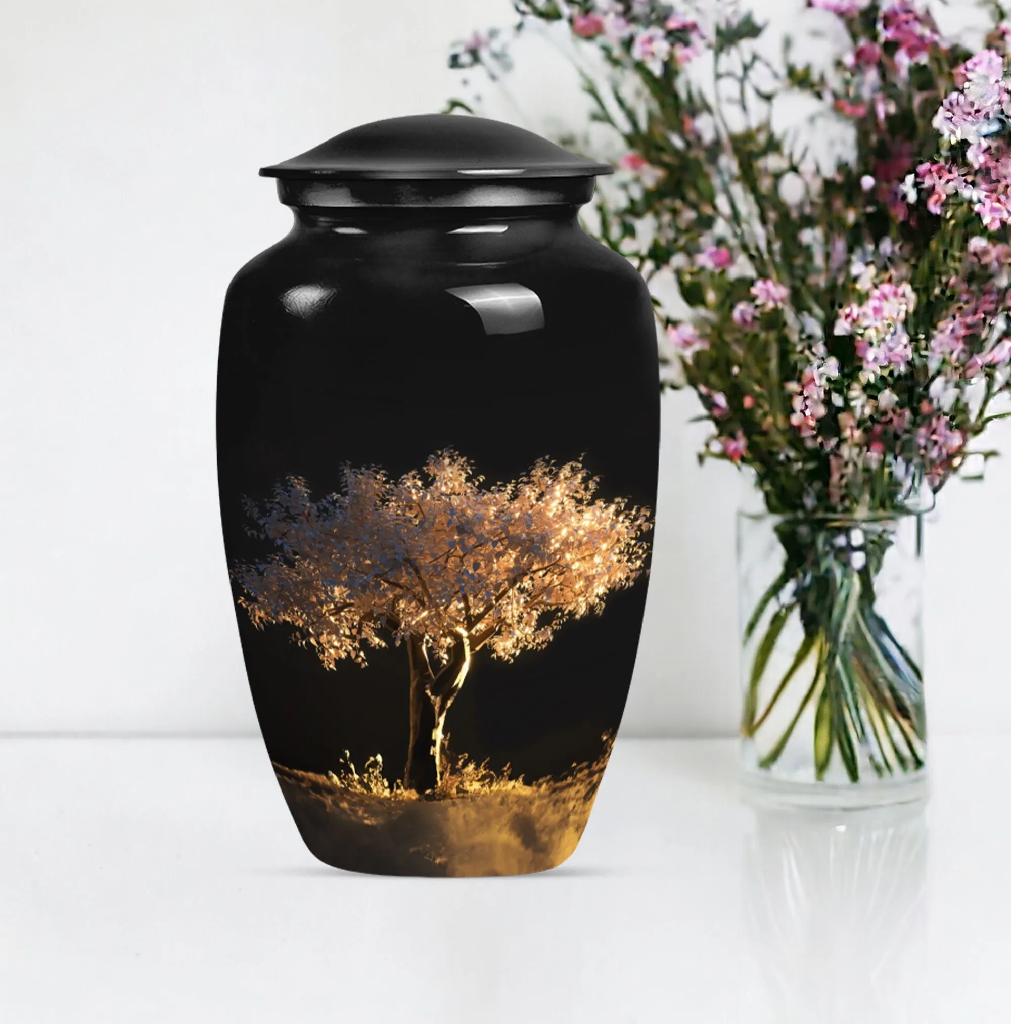 Tree of Life Rise Cremation Urn For Storing  Adult Human Ashes