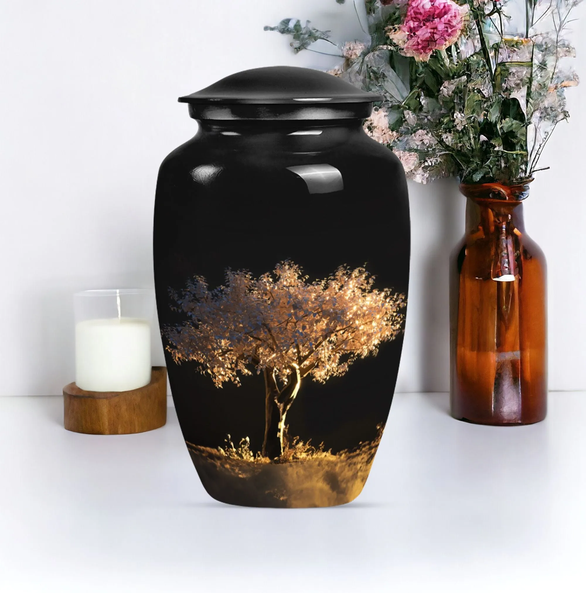 Tree of Life Rise Cremation Urn For Storing  Adult Human Ashes