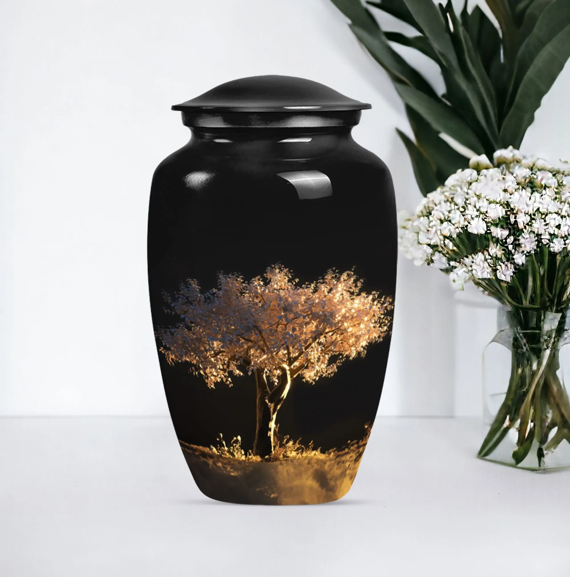 Tree of Life Rise Cremation Urn For Storing  Adult Human Ashes