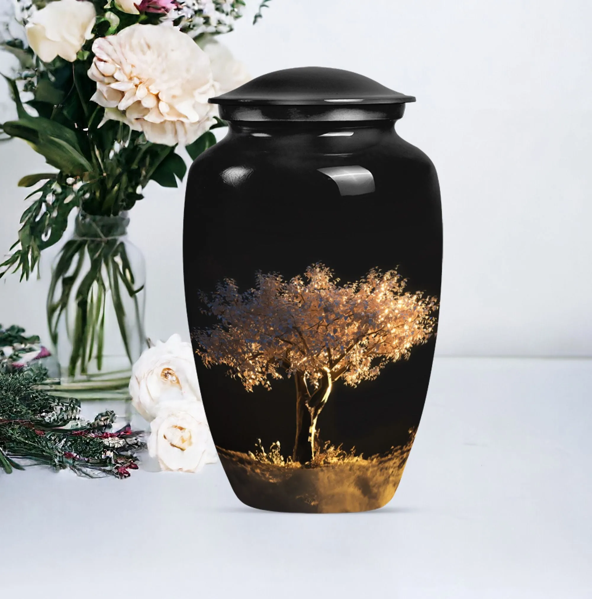 Tree of Life Rise Cremation Urn For Storing  Adult Human Ashes