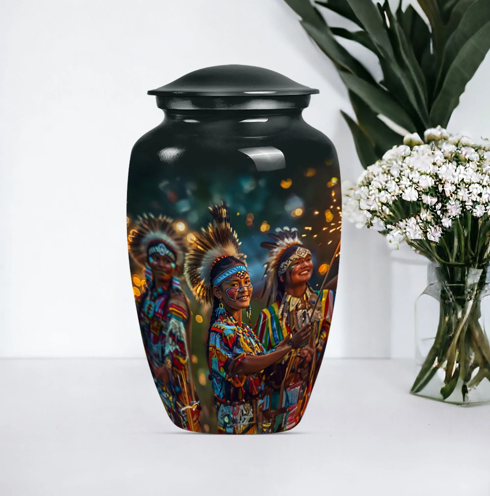 Tribe Man Remembrance: Timeless Memorial Burial Cremation Urn