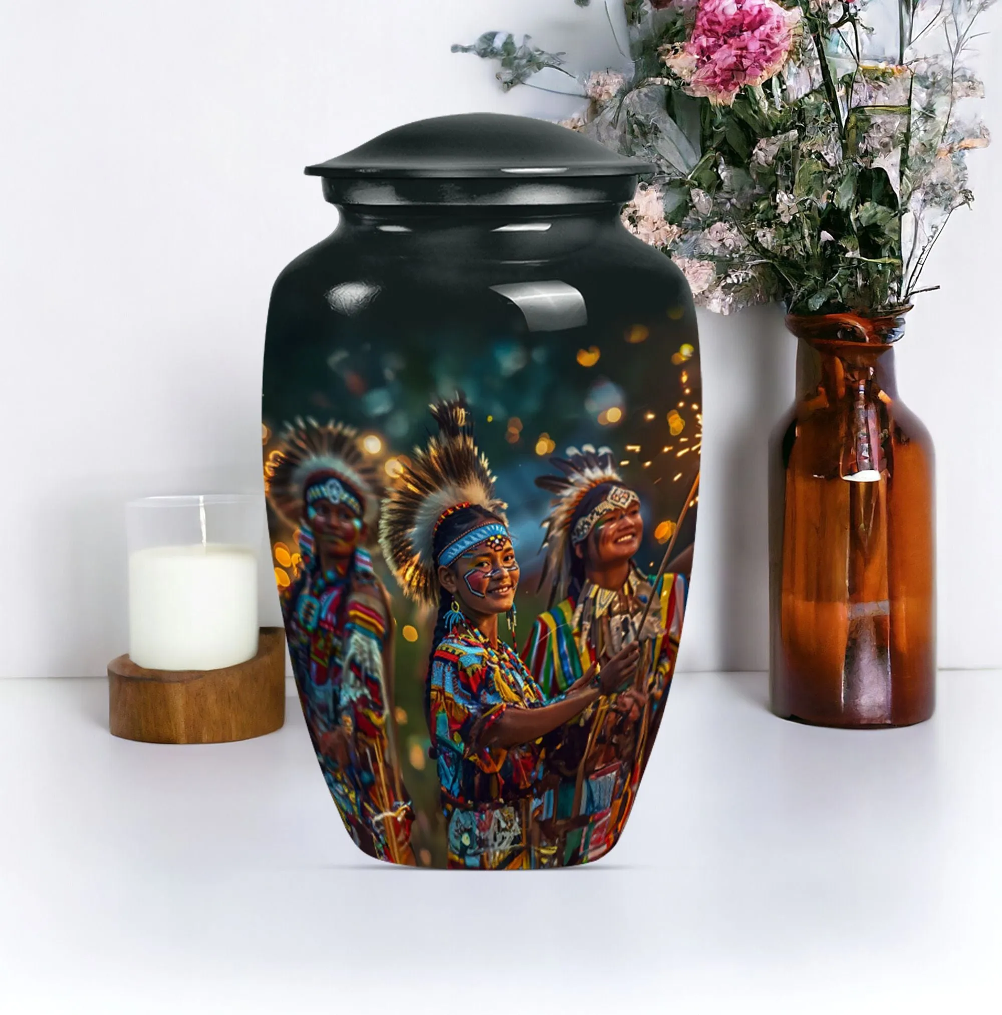 Tribe Man Remembrance: Timeless Memorial Burial Cremation Urn