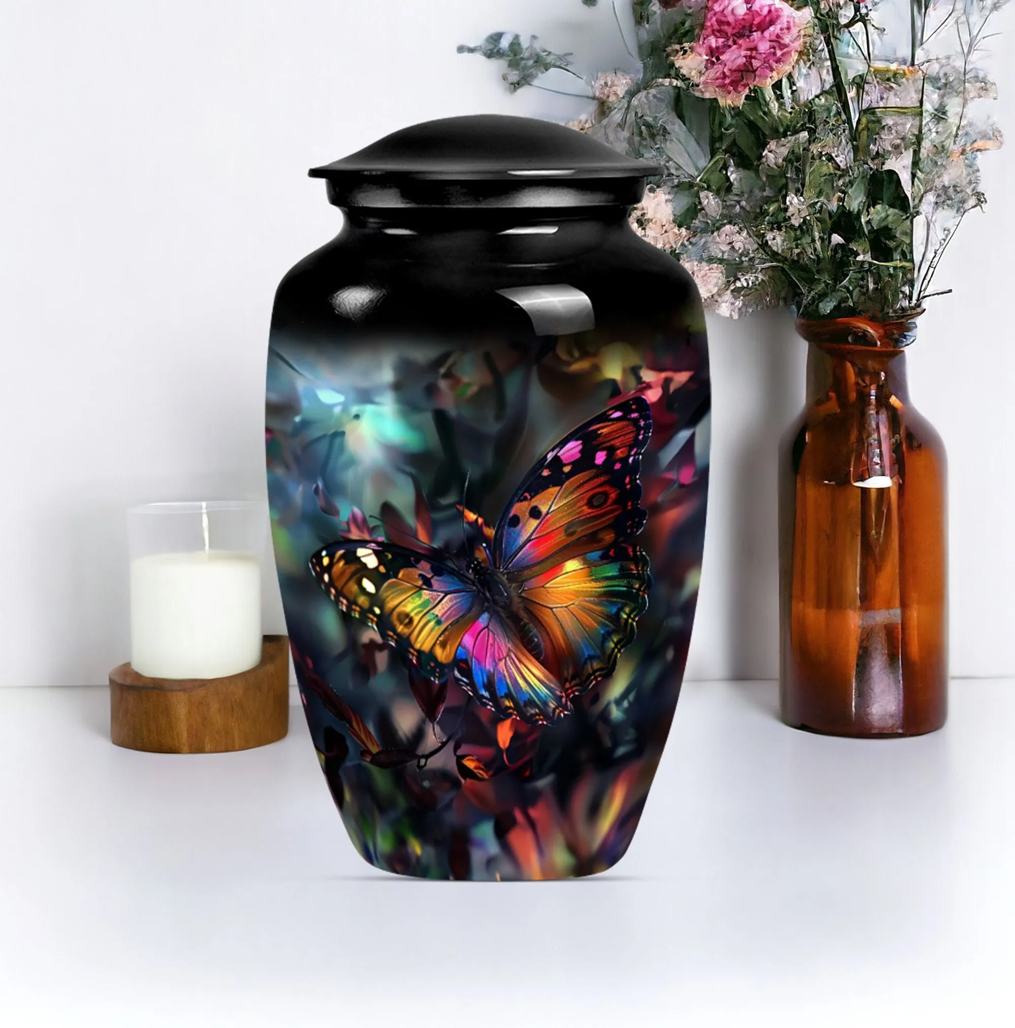 Tribute Haven Butterfly Keepsake: Elegant Medium Memorial Urn
