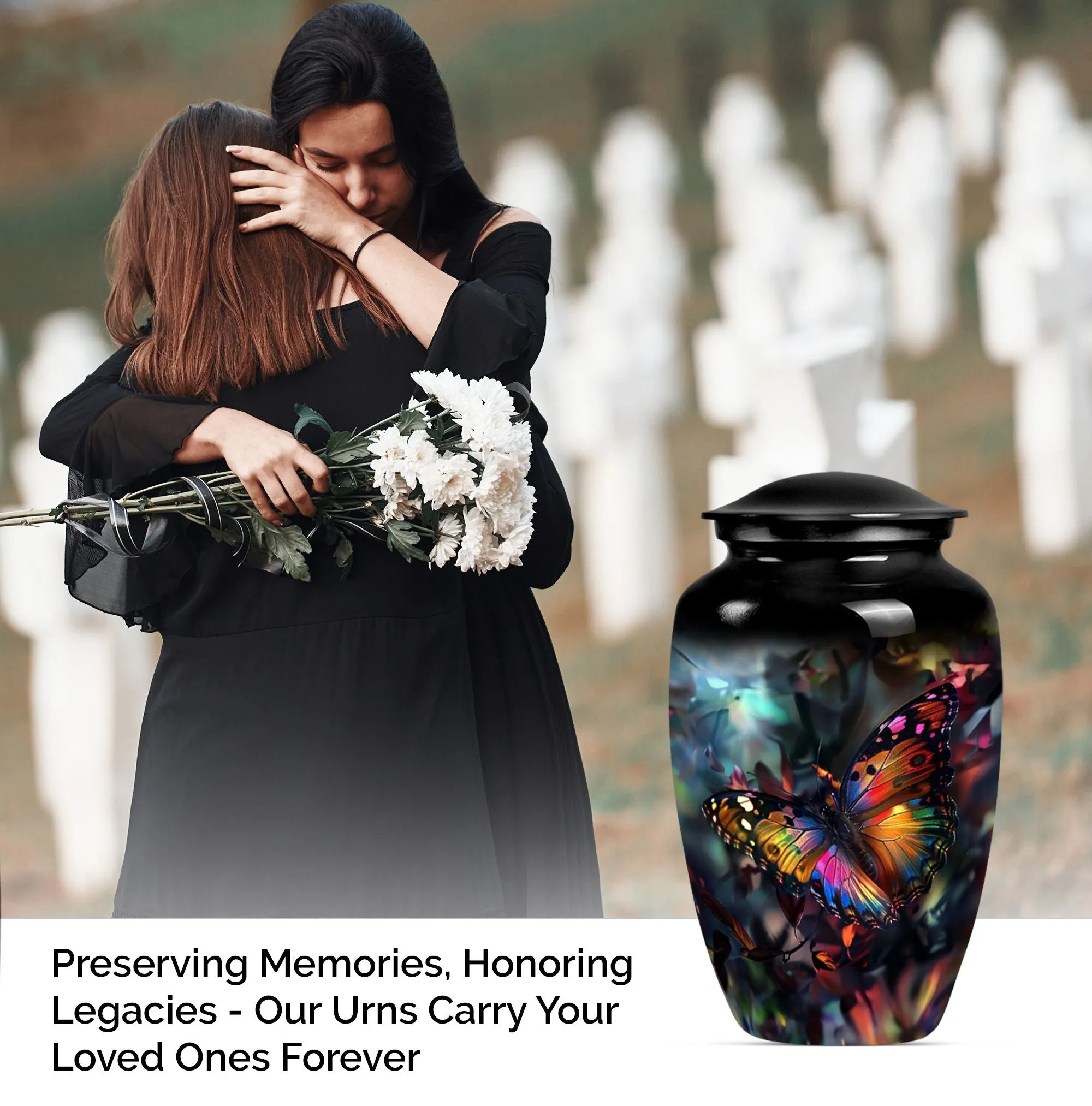 Tribute Haven Butterfly Keepsake: Elegant Medium Memorial Urn